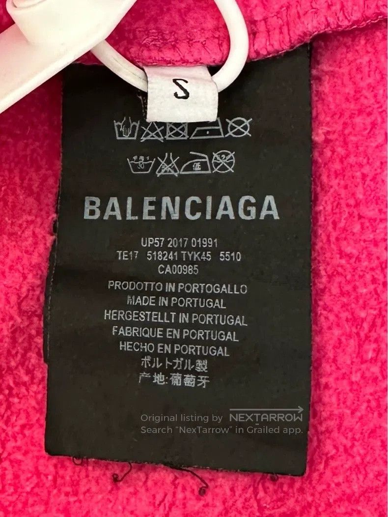 Balenciaga Balenciaga Pink Chest Logo Hoodie Size US S / EU 44-46 / 1 - 5 Thumbnail