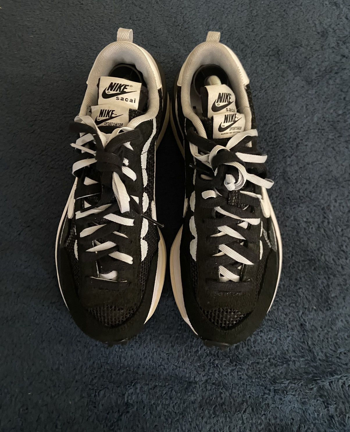 Nike Sacai Nike vaporwaffle Sacai black size 8.5 used Grailed