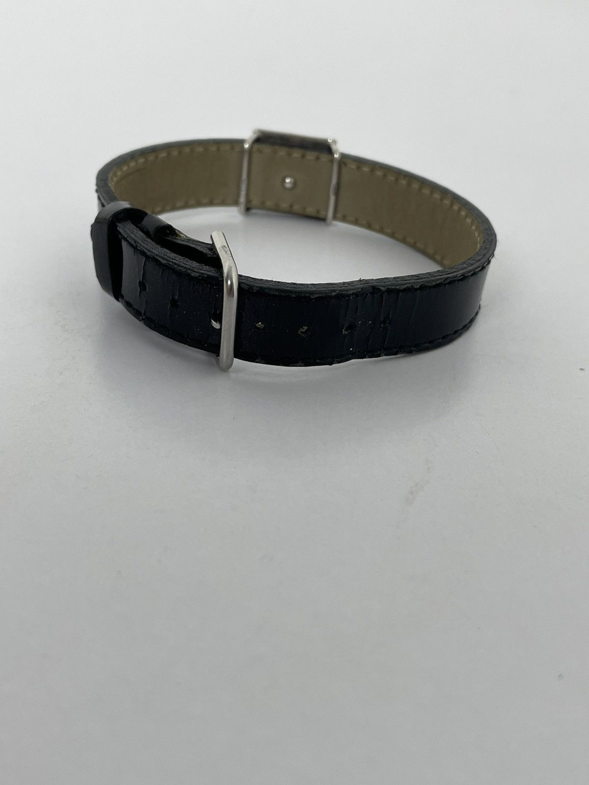 Yves Saint Laurent Yves Saint Laurent YSL patent leather bracelet with silver Size ONE SIZE - 3 Thumbnail