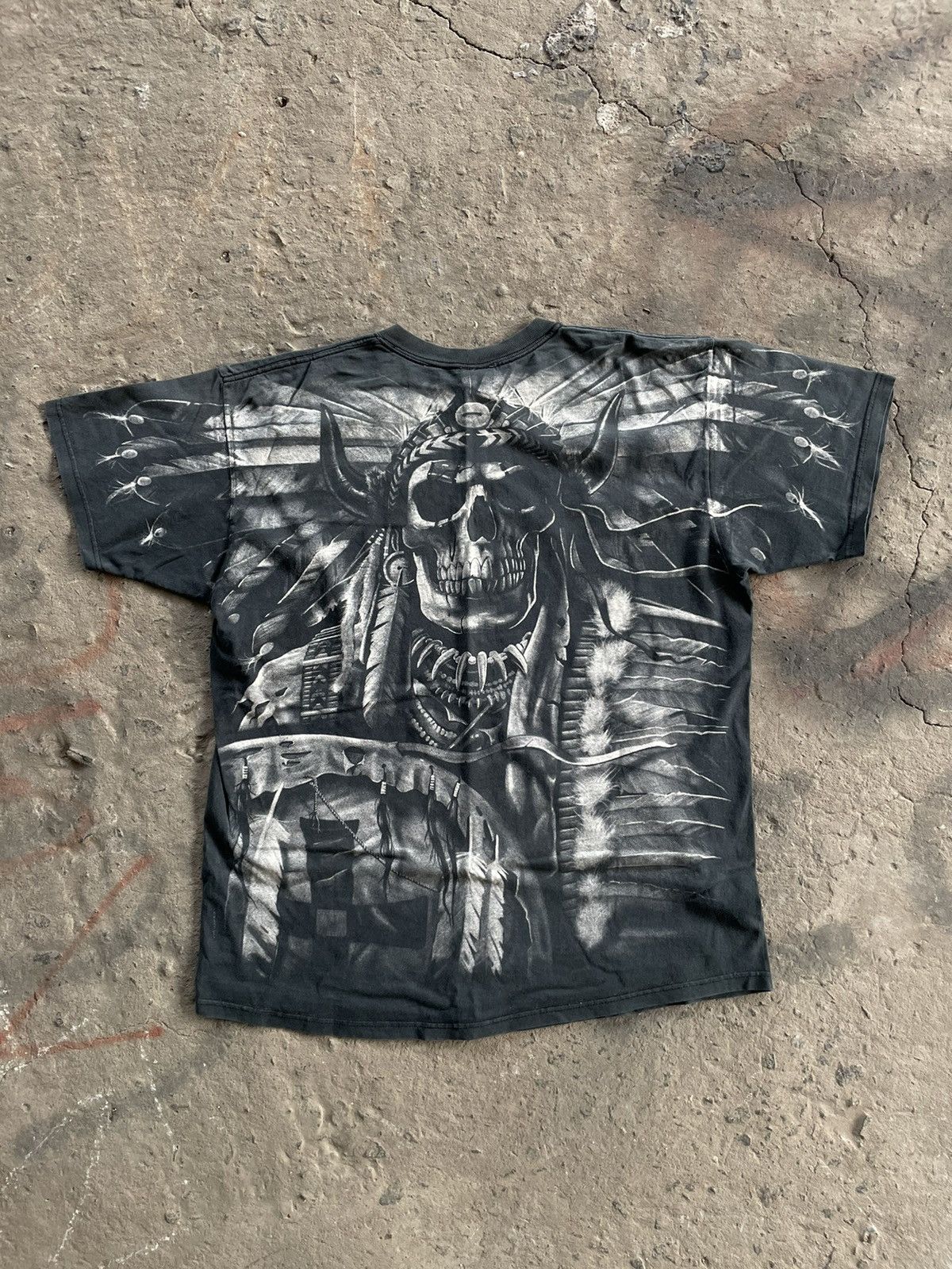 Band Tees × Liquid Blue × Vintage VINTAGE LIQUID BLUE SKULL T-SHIRT 1997 Size US XL / EU 56 / 4 - 8 Thumbnail
