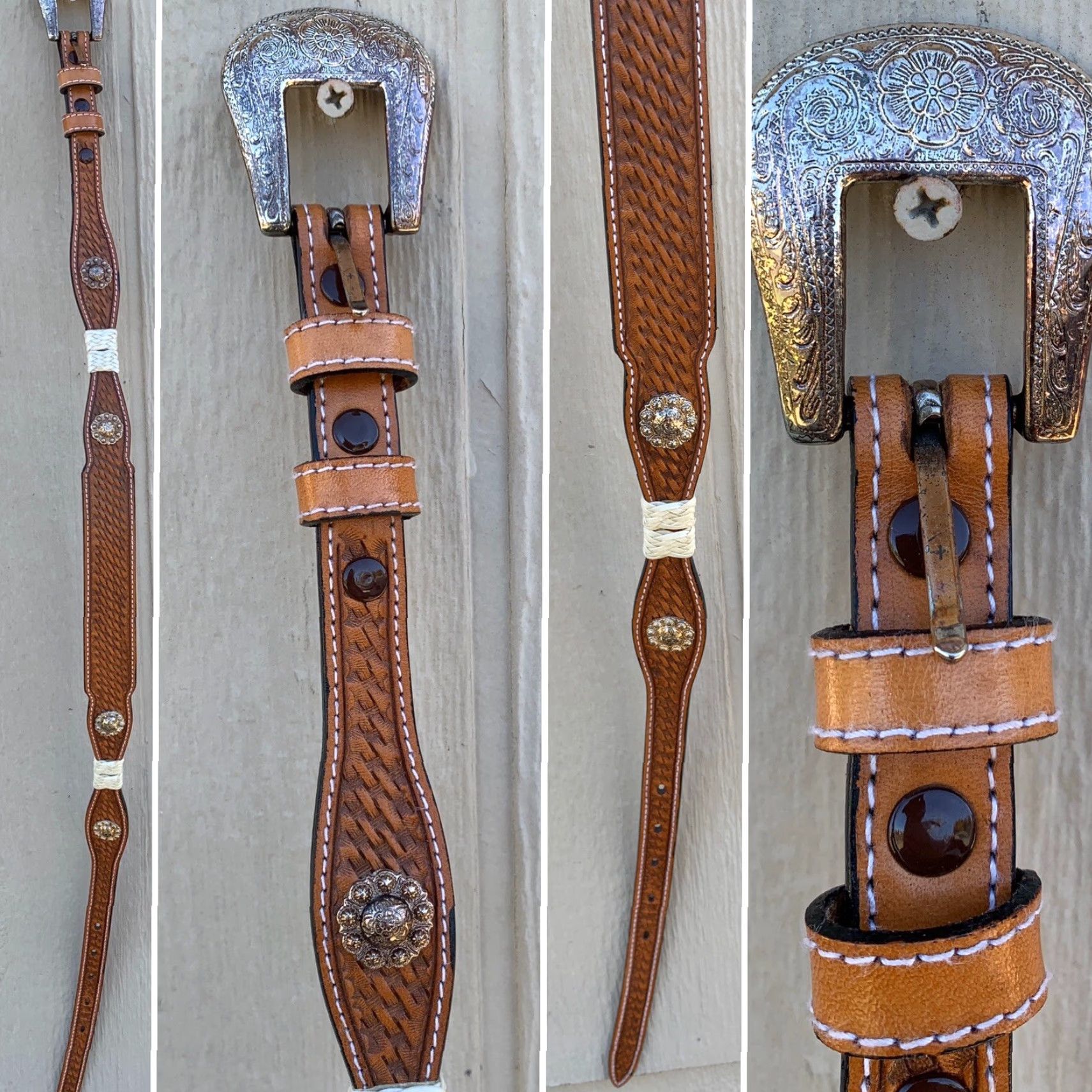 Doublet VINTAGE Double S Belt Collection 3218648-28 Belt Women Western Brown Leather Hand Tooled 28 Size ONE SIZE - 5 Thumbnail