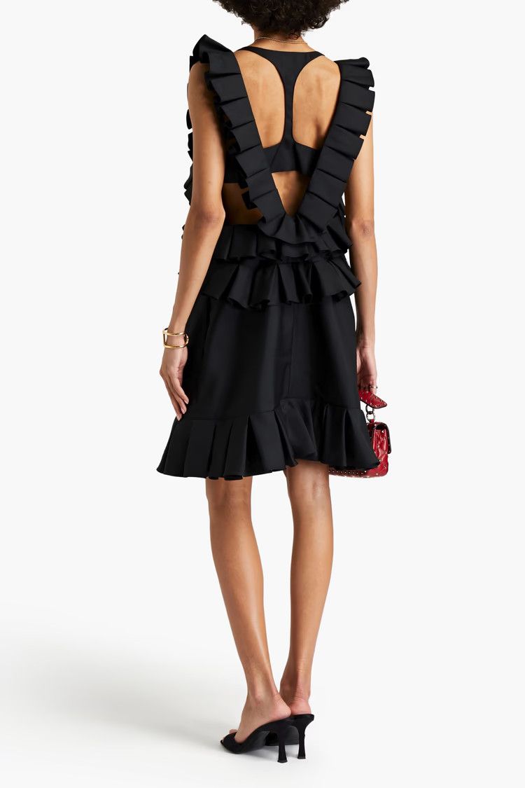 Valentino o1y0326 Mini Dress in Black Size XS / US 0-2 / IT 36-38 - 3 Thumbnail