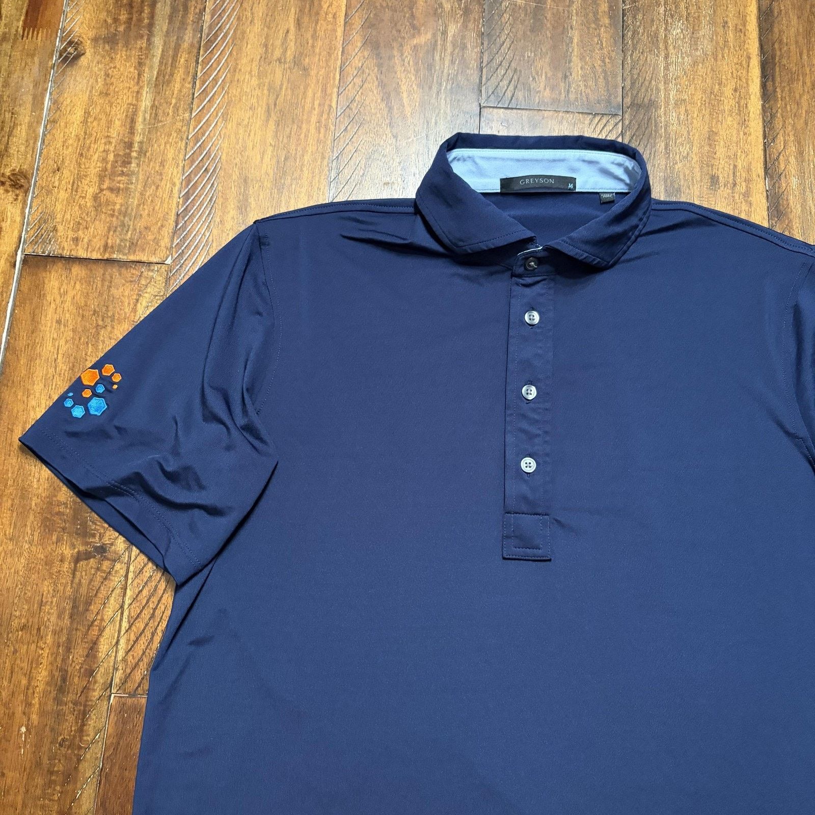 Vintage Greyson Polo Shirt Mens Medium Blue Solid Golf Performance Size US M / EU 48-50 / 2 - 3 Thumbnail