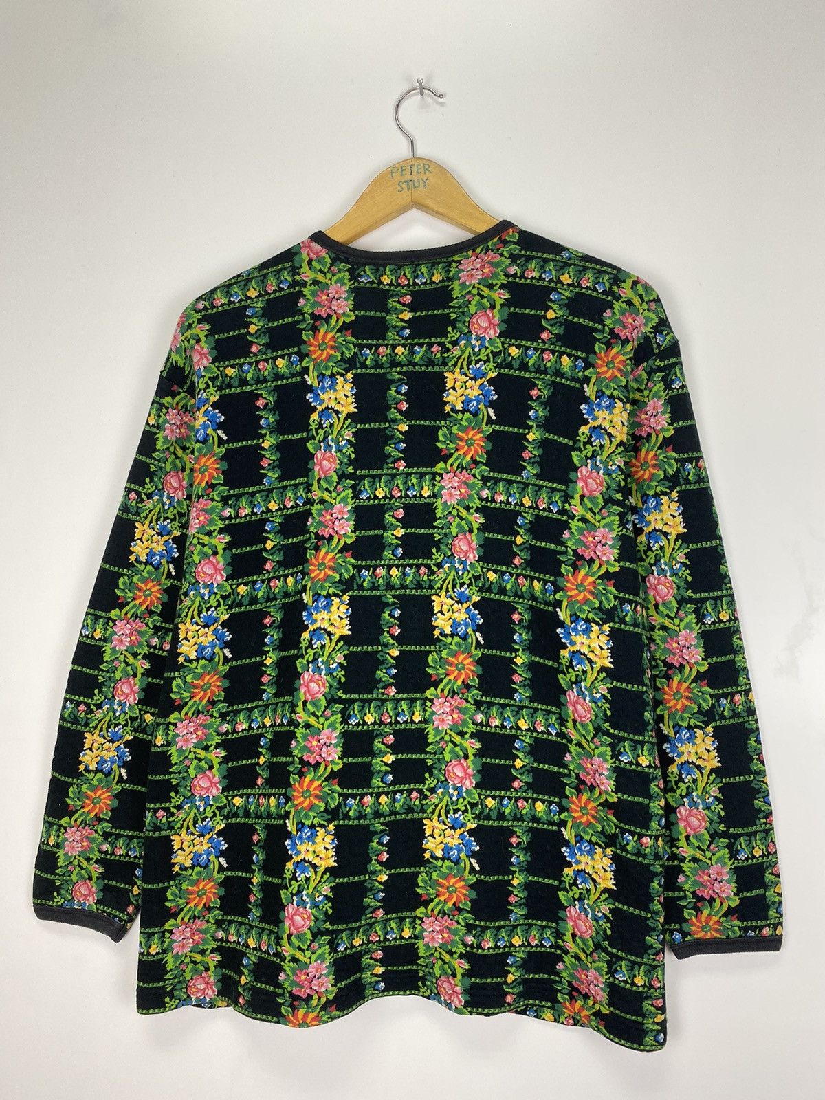 Kenzo Vintage 90’s Kenzo Floral Sweater Size M / US 6-8 / IT 42-44 - 2 Thumbnail