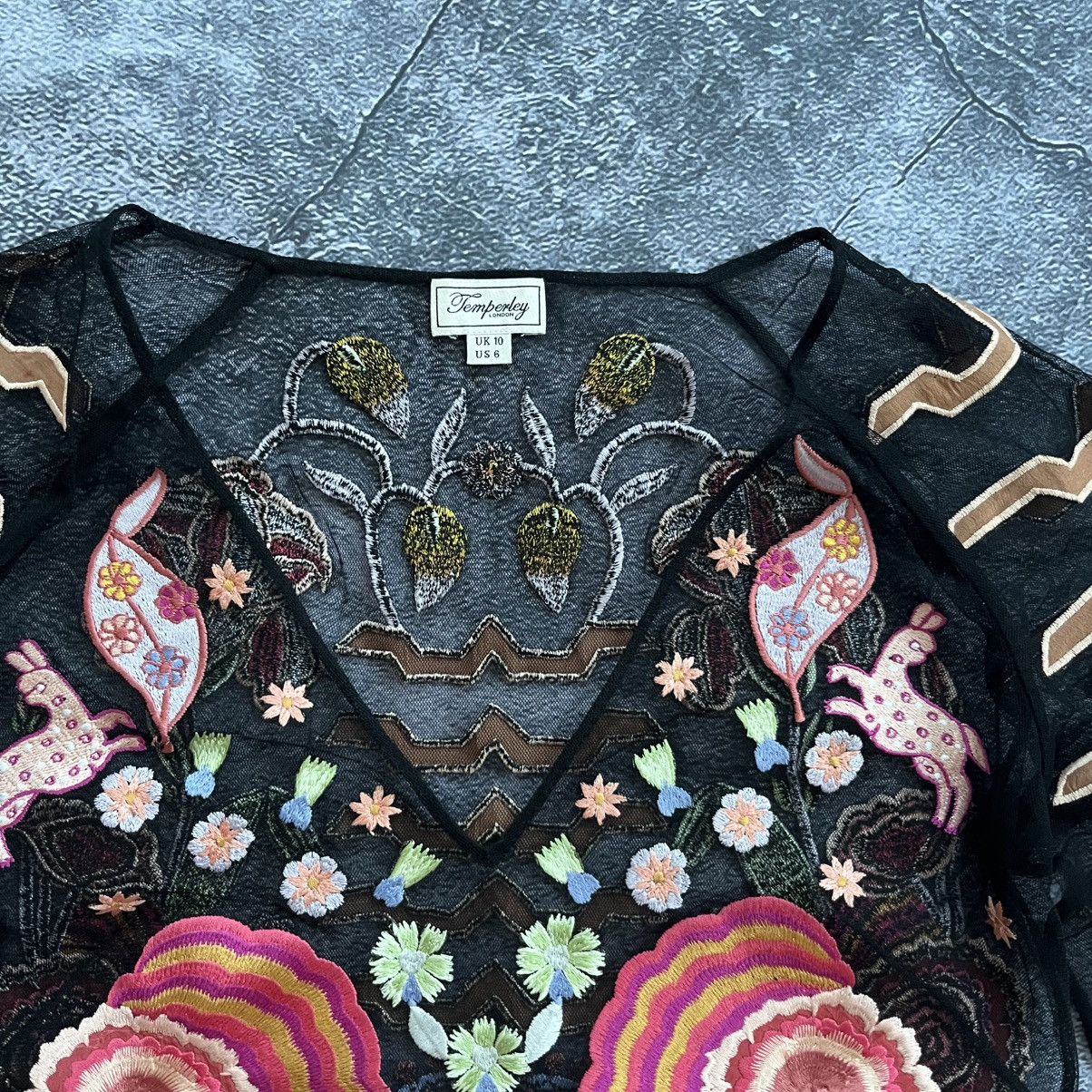 Temperley London Temperley London Chimera Top Embroidered Designer Blouse Size M / US 6-8 / IT 42-44 - 5 Thumbnail