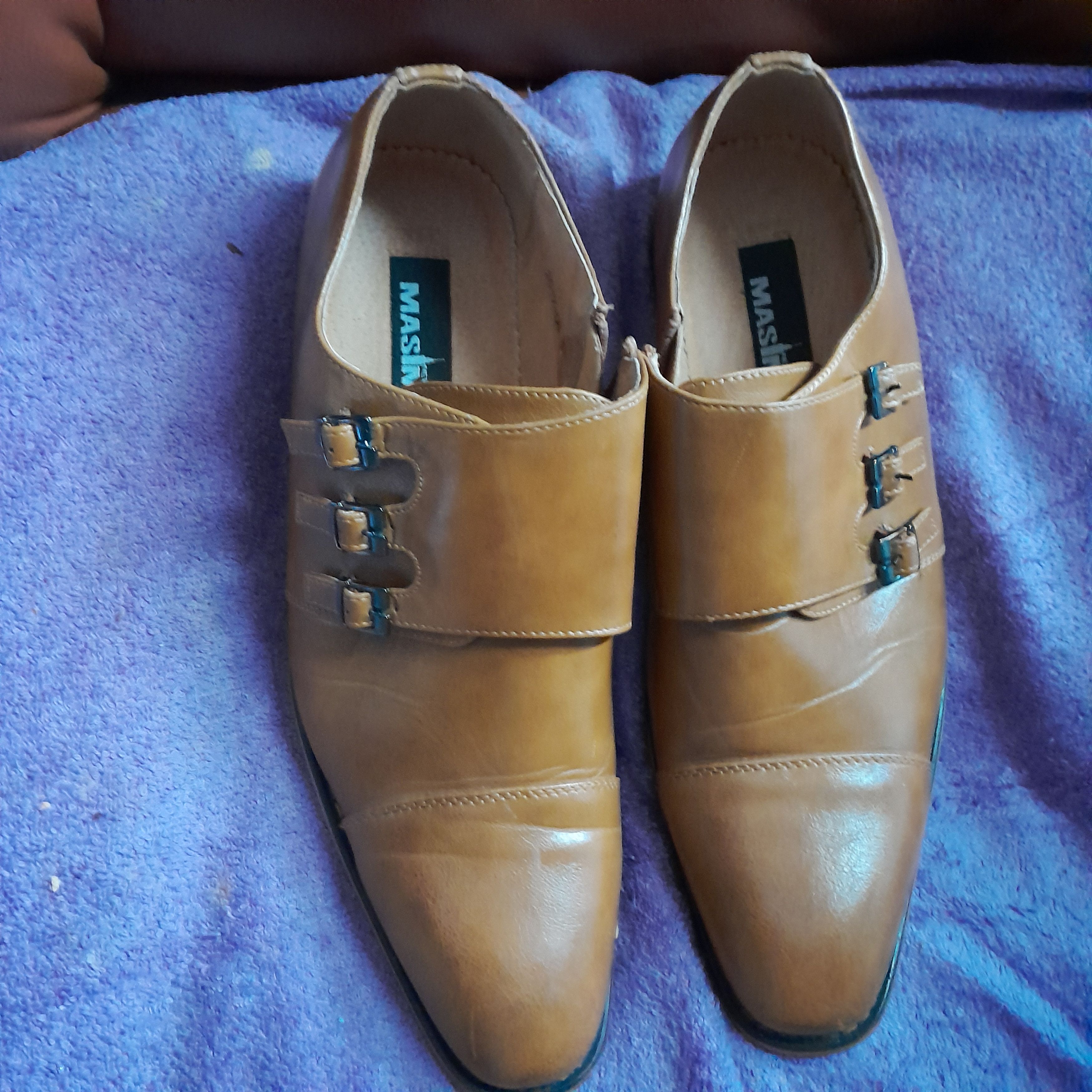 Other Masimo Men's Dress Shoes Brown Side Zip Size US 11 / EU 44 - 1 Thumbnail