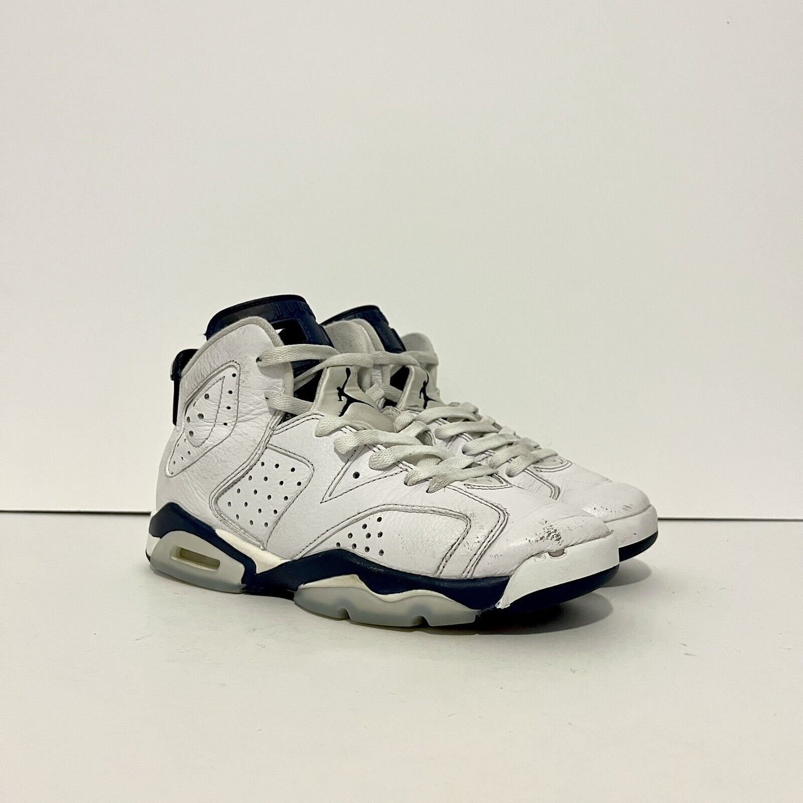Nike 2022 Nike Air Jordan 6 VI Retro GS Midnight Navy 384665-141 Size US 7.5 / IT 37.5 - 3 Thumbnail