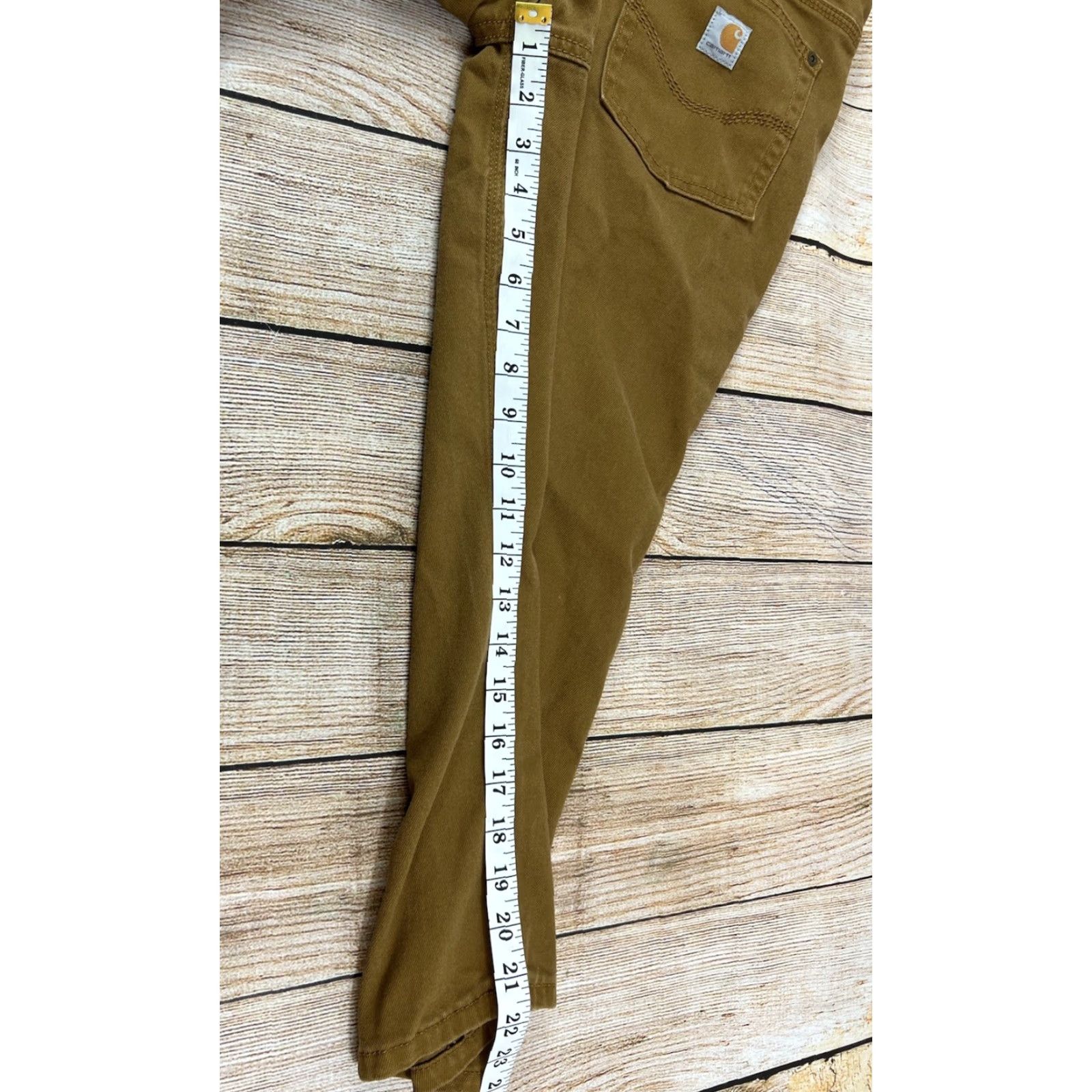 Carhartt Carhartt Women’s Jeans Capri Crop 14 Brown Dark 101098 Crop Width Classic Waist 35in Regular Small Flaw Pre Owned Size 36" / US 14 / IT 50 - 7 Thumbnail
