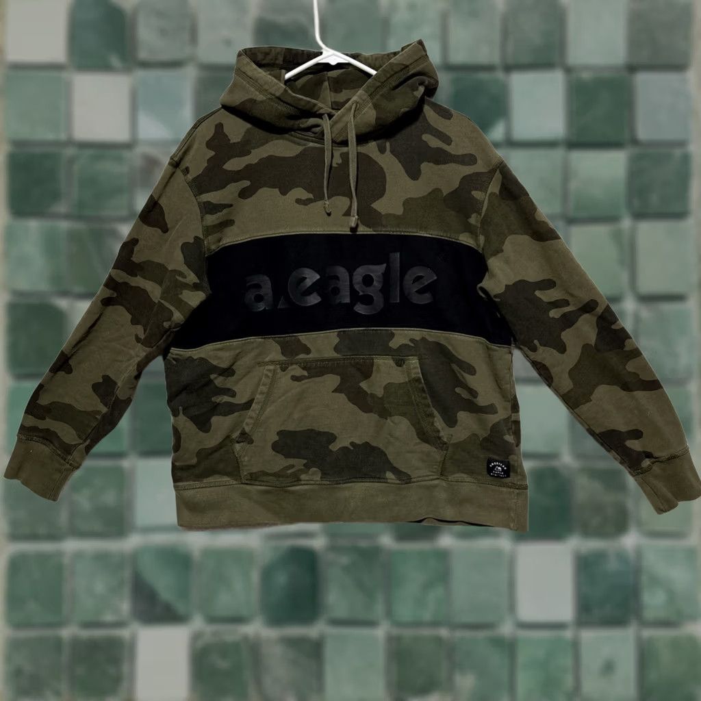 American Eagle Outfitters American Eagle Hoodie Men L Green Camo Long Sleeve Logo Pullover Size US L / EU 52-54 / 3 - 1 Thumbnail