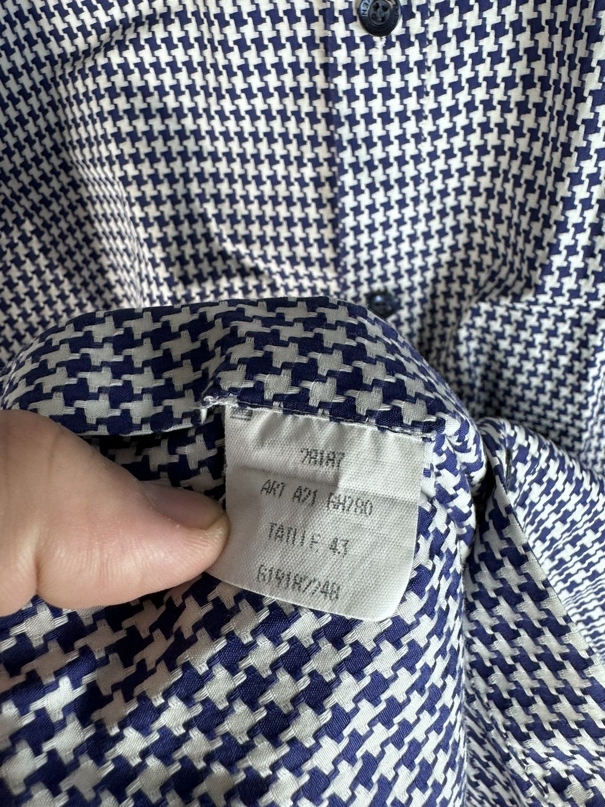 Givenchy Givenchy Blue Print Button Up Shirt Size US L / EU 52-54 / 3 - 4 Thumbnail