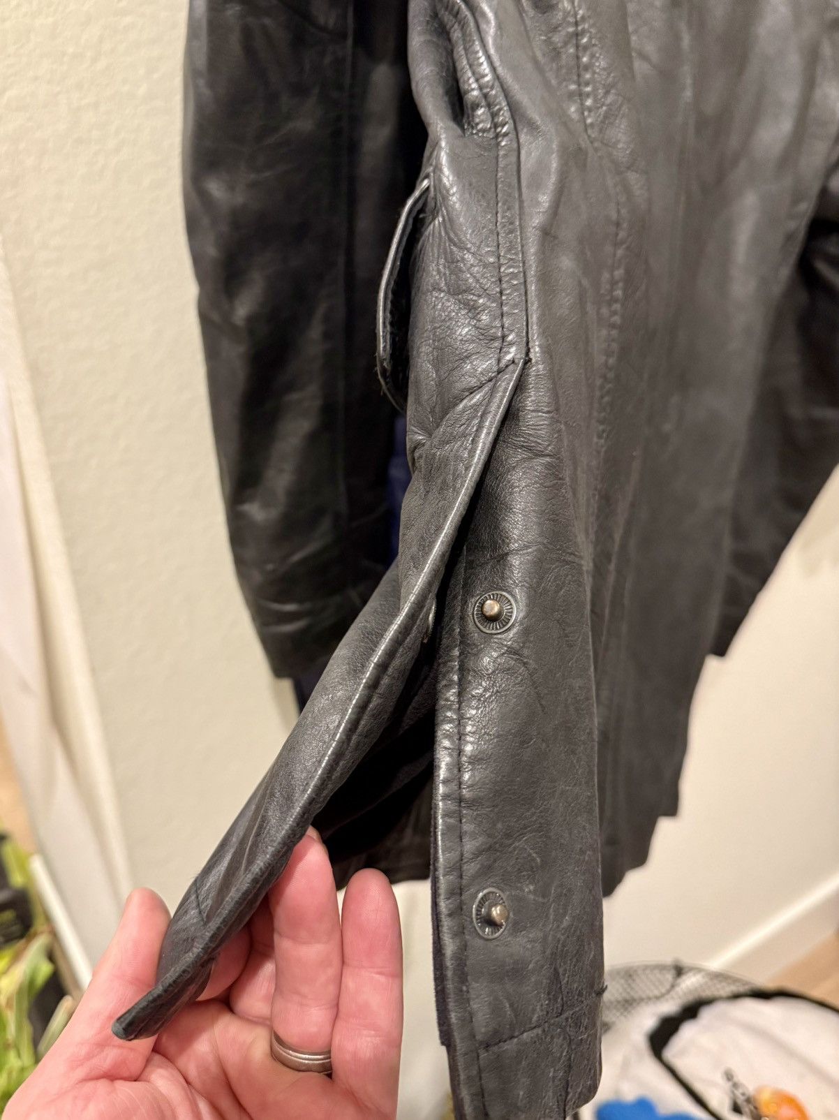 Ralph Lauren Sport “Polo Sport” Leather Peacoat – Vintage c. 1999. Perfect. Size US M / EU 48-50 / 2 - 10 Thumbnail