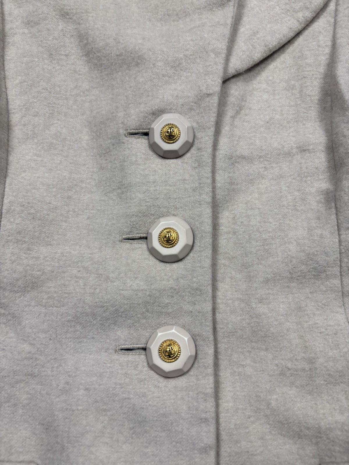 Other Jacques Fath Paris Beige Wool Tailored Blazer Coat Vintage Size L / US 10 / IT 46 - 8 Thumbnail