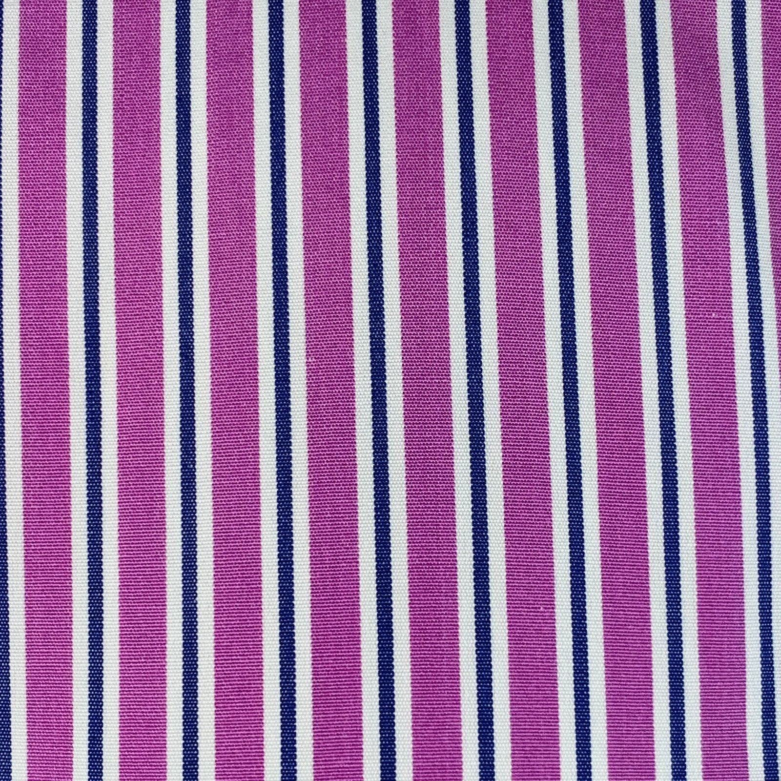 Comme des Garcons Homme Plus PLUS Size M Purple White Stripe Cotton Long Sleeve Shirt Size US M / EU 48-50 / 2 - 2 Thumbnail
