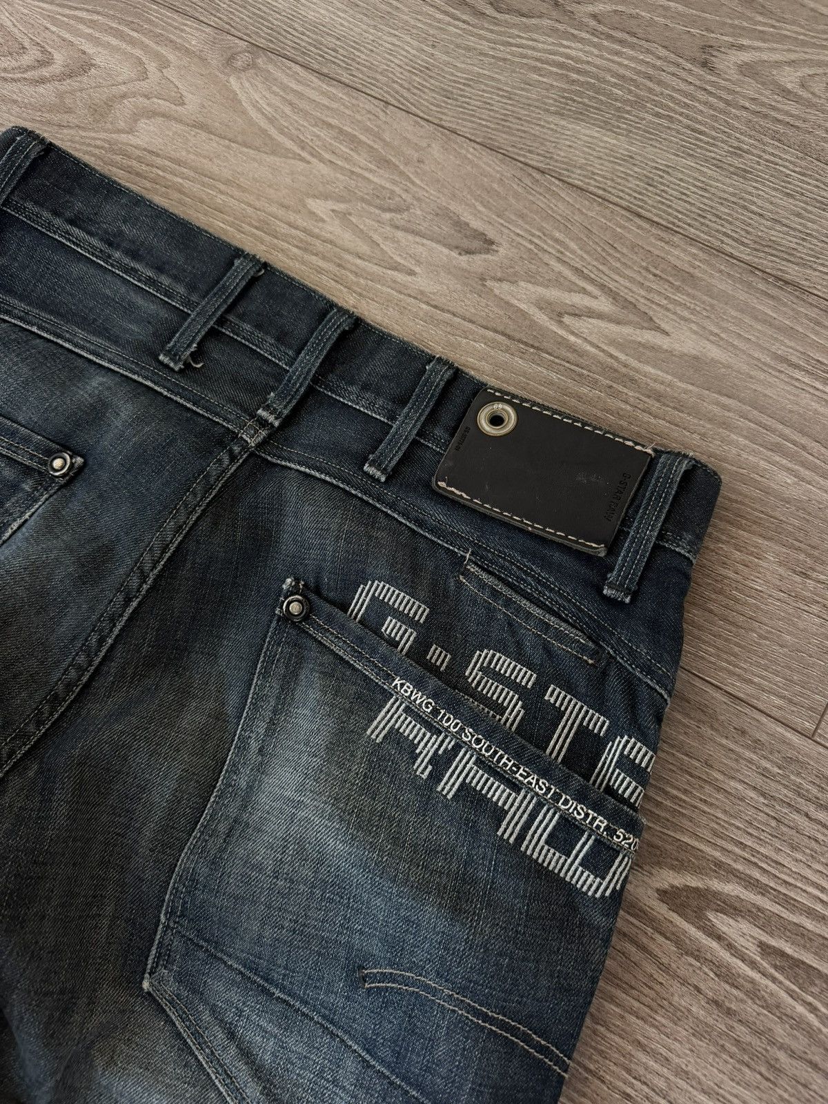 G-Star G Star Raw Denim Big Logo Embroidered Drip Shorts Size US 33 - 15 Thumbnail