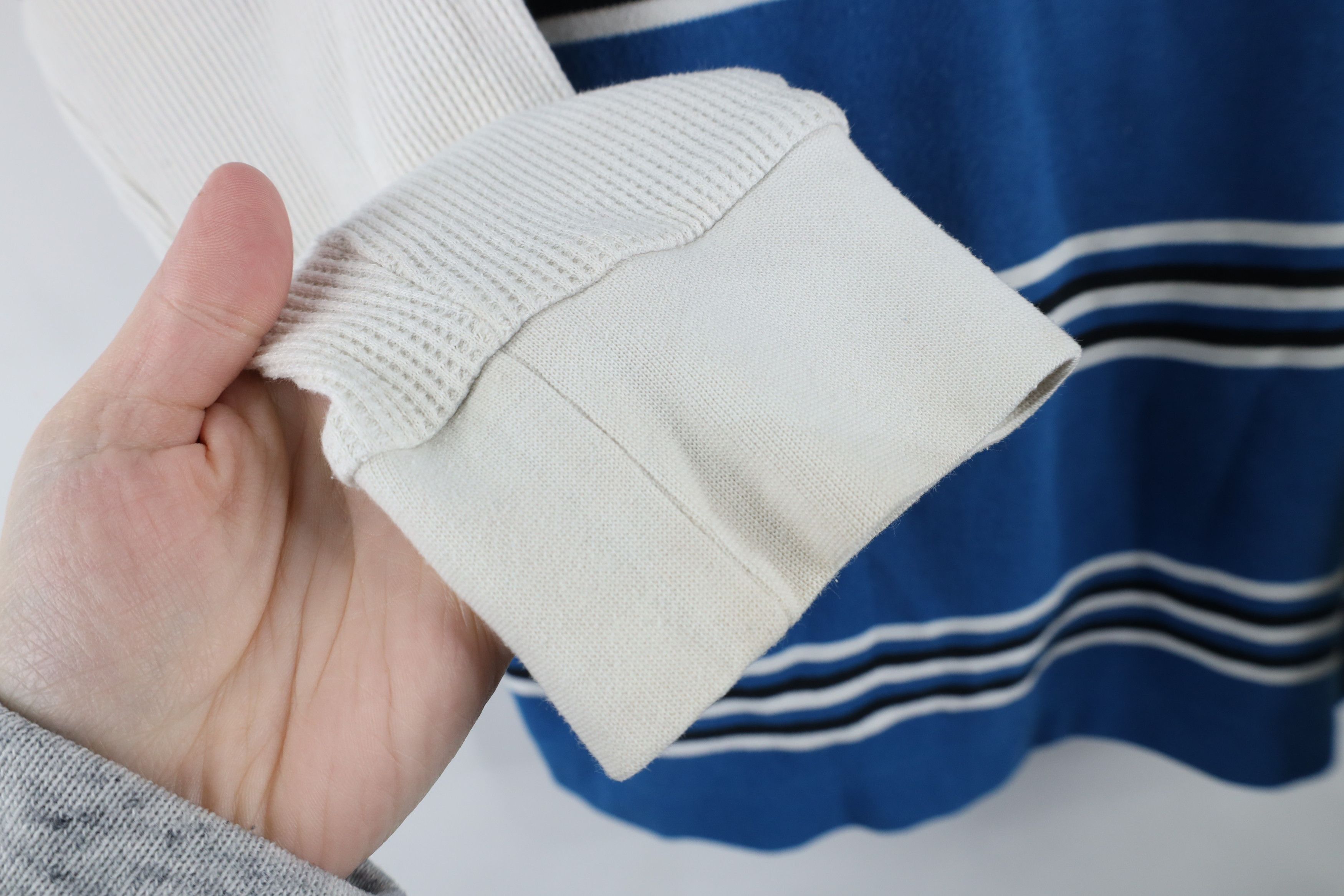 Karl Kani × Vintage Vintage 90s Karl Kani Layered Thermal Long Sleeve Polo Shirt Size US XL / EU 56 / 4 - 7 Thumbnail