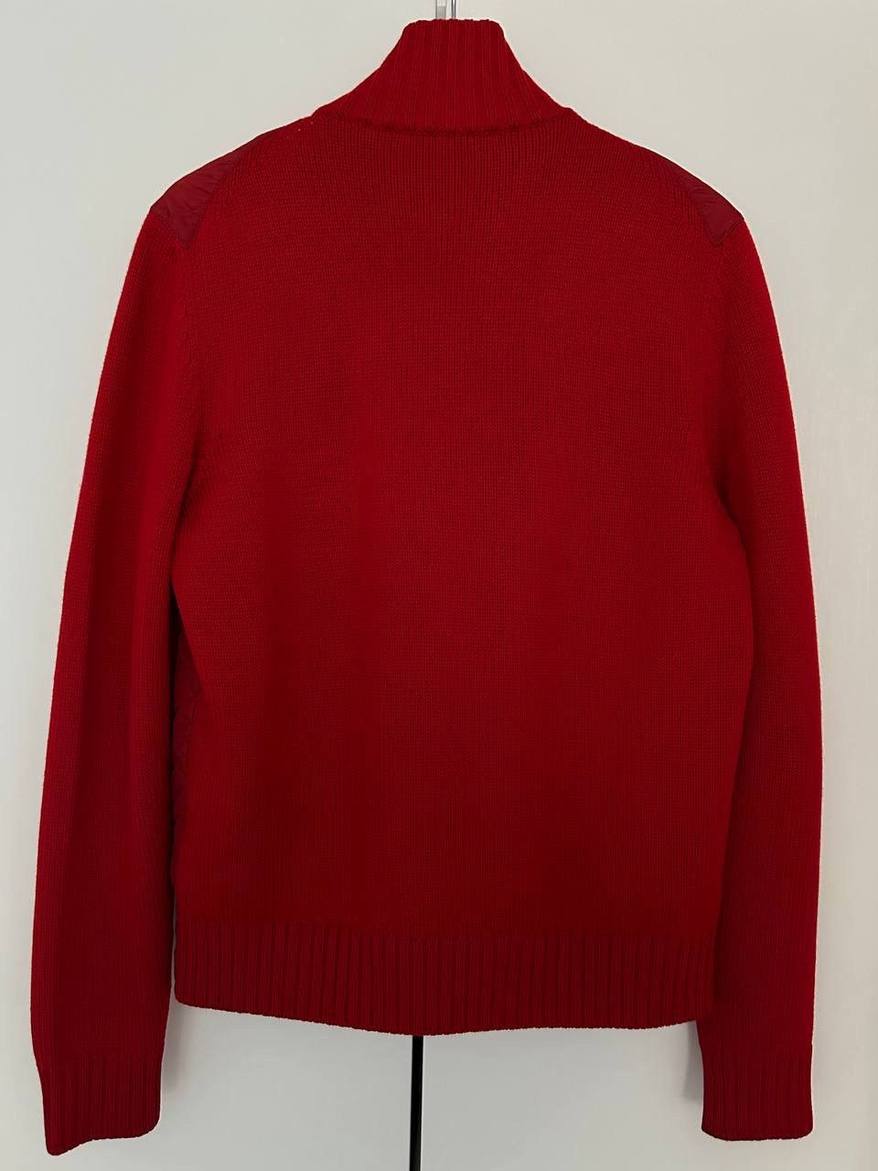 Prada Legendary Prada Milano Quilted Wool Knit Zip Red Jacket Size US M / EU 48-50 / 2 - 5 Thumbnail