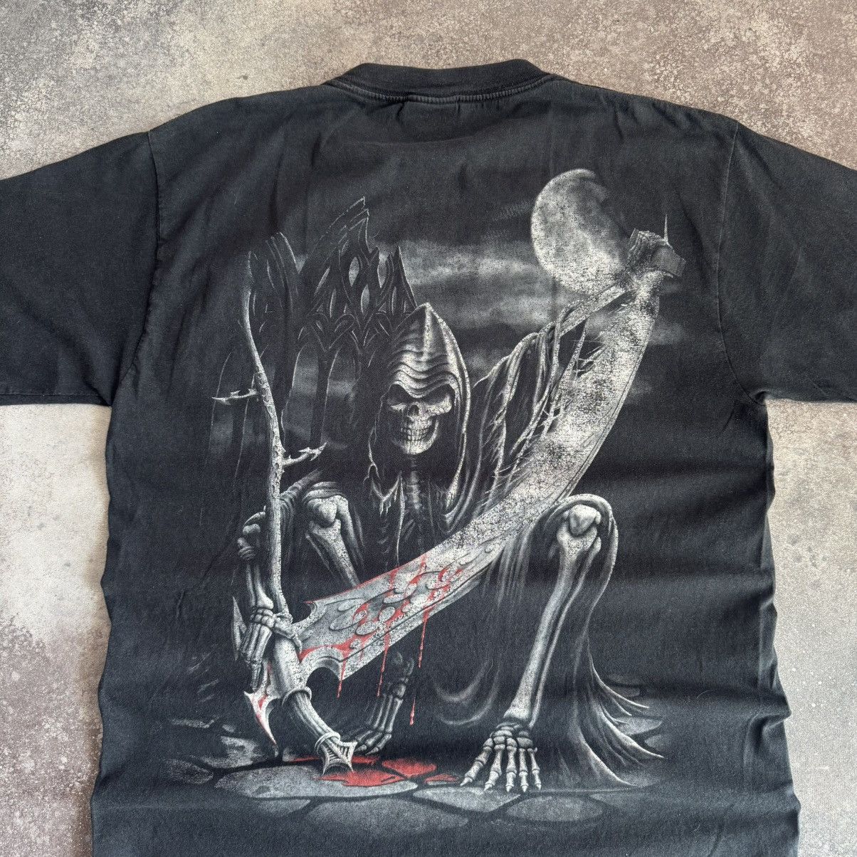 Affliction Spiral Gothic Y2K Faded T-Shirt (Affliction vibe) Size US L / EU 52-54 / 3 - 7 Thumbnail