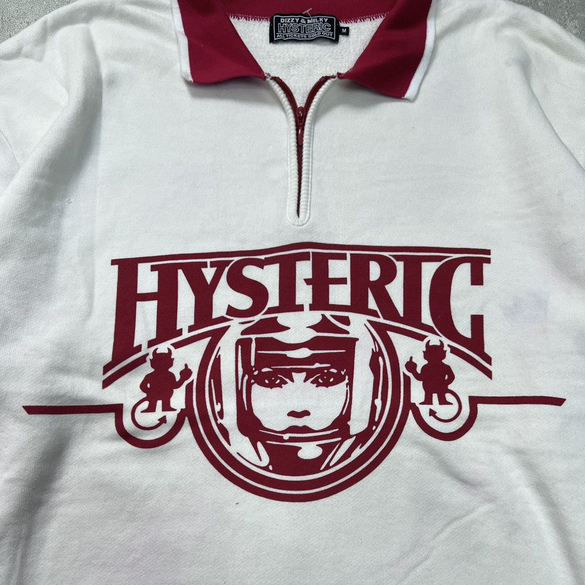 Hysteric Glamour HYSTERIC GLAMOUR DEVIL MOTOR QUARTER ZIP SWEATER Size US XL / EU 56 / 4 - 3 Thumbnail