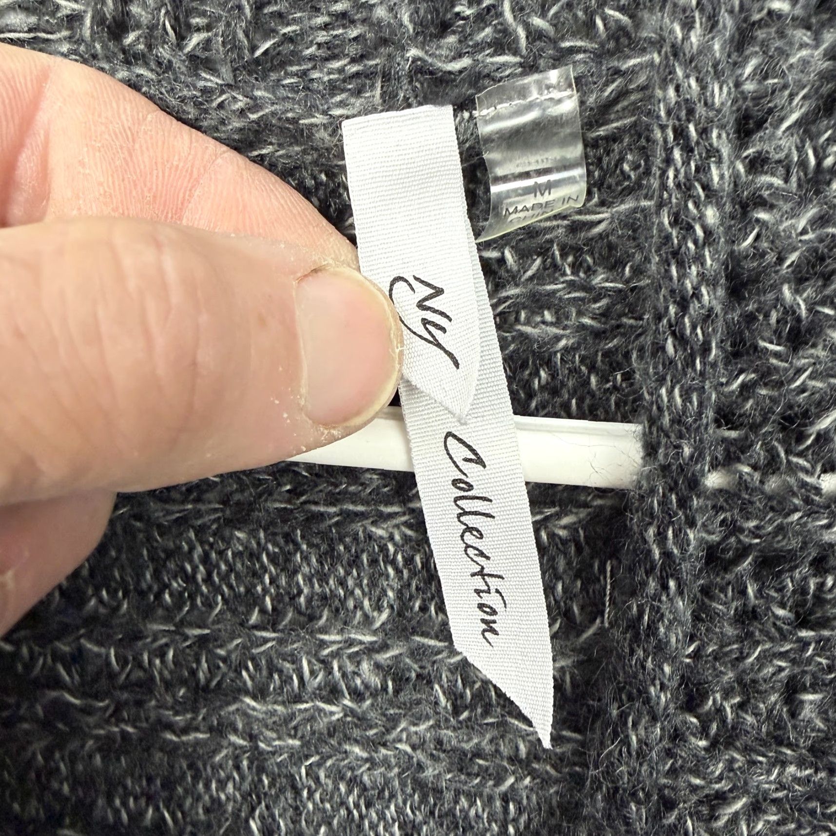 Vintage NY Collection Cardigan Sweater Gray M Open Front Longline Cozy Chic Layering Size M / US 6-8 / IT 42-44 - 5 Thumbnail