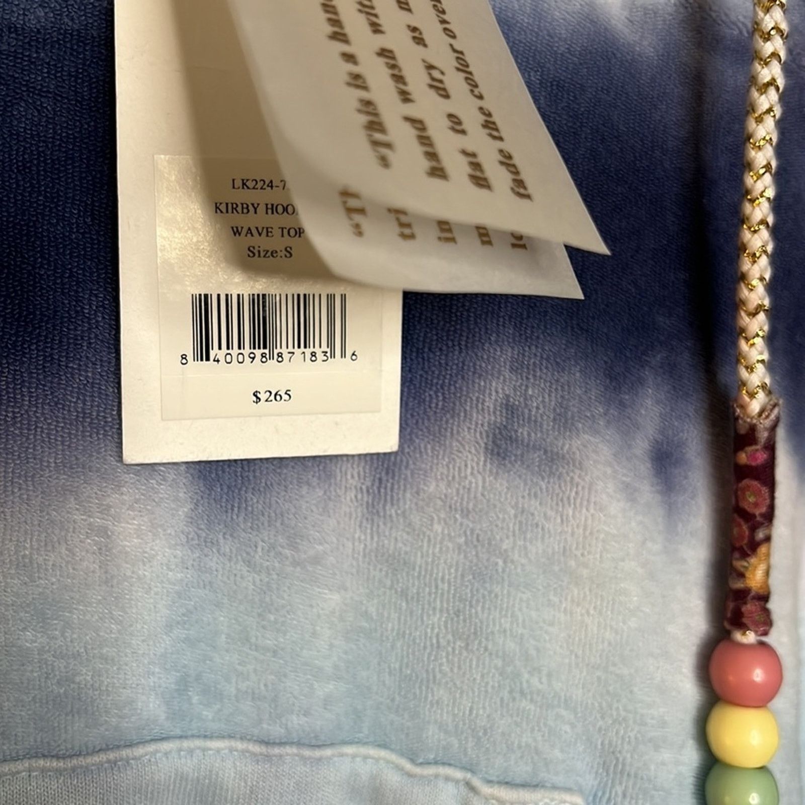LoveShackFancy LoveShackFancy Kirby Hoodie Sweater- Blue Wave Size S Size S / US 4 / IT 40 - 6 Thumbnail