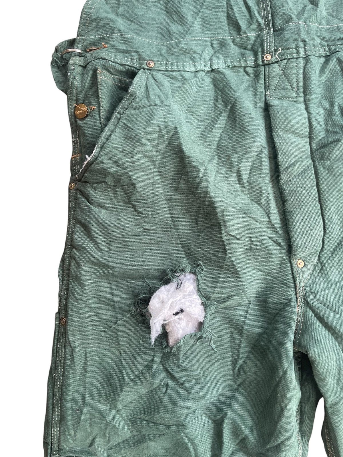 Carhartt Vintage Carhartt Distressed Sandstone Overalls Double Knee Size US 38 / EU 54 - 4 Thumbnail
