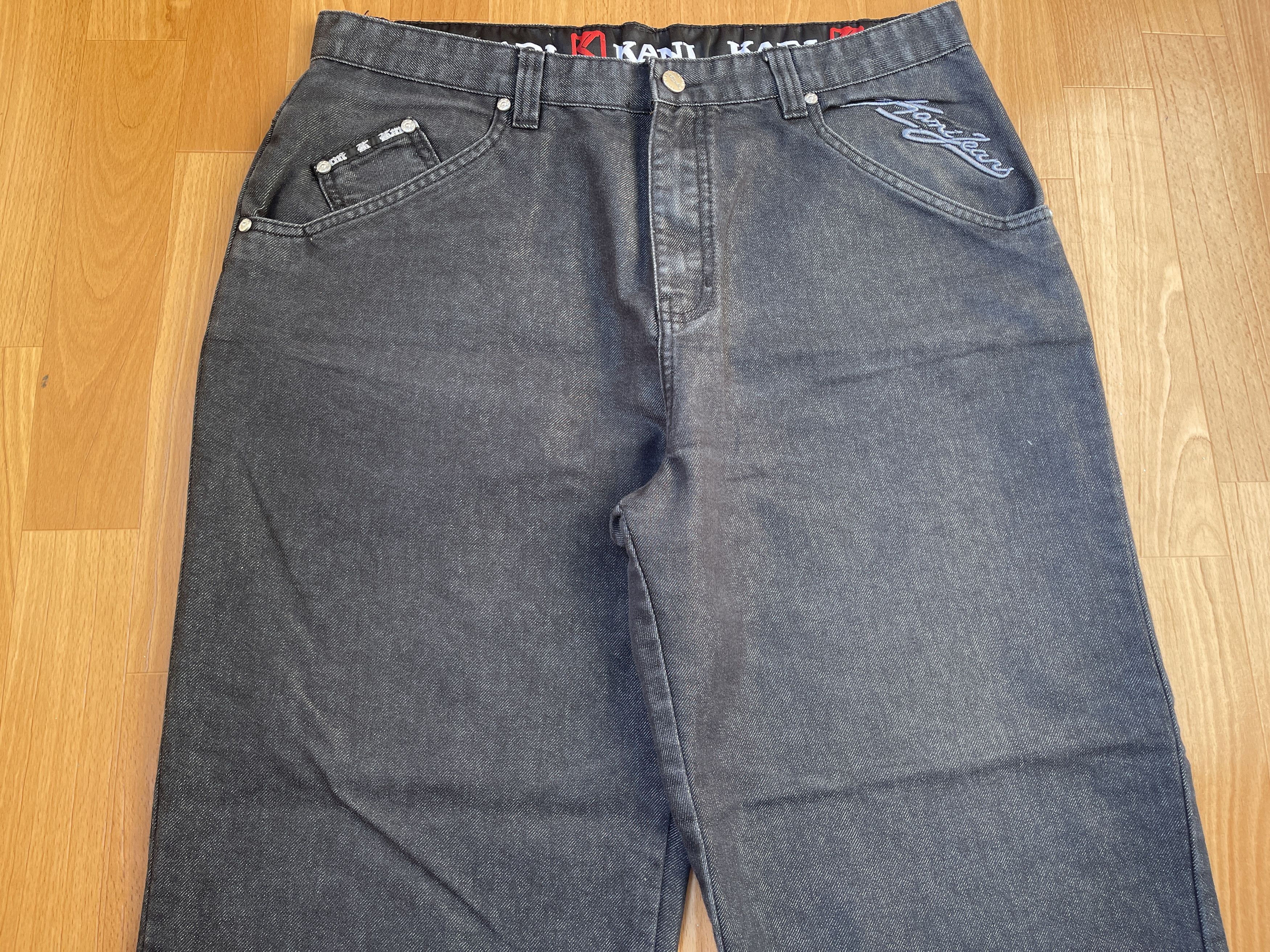 Karl Kani KARL KANI jeans shiny vintage baggy jeans silver metallic 34 Size US 34 / EU 50 - 7 Thumbnail
