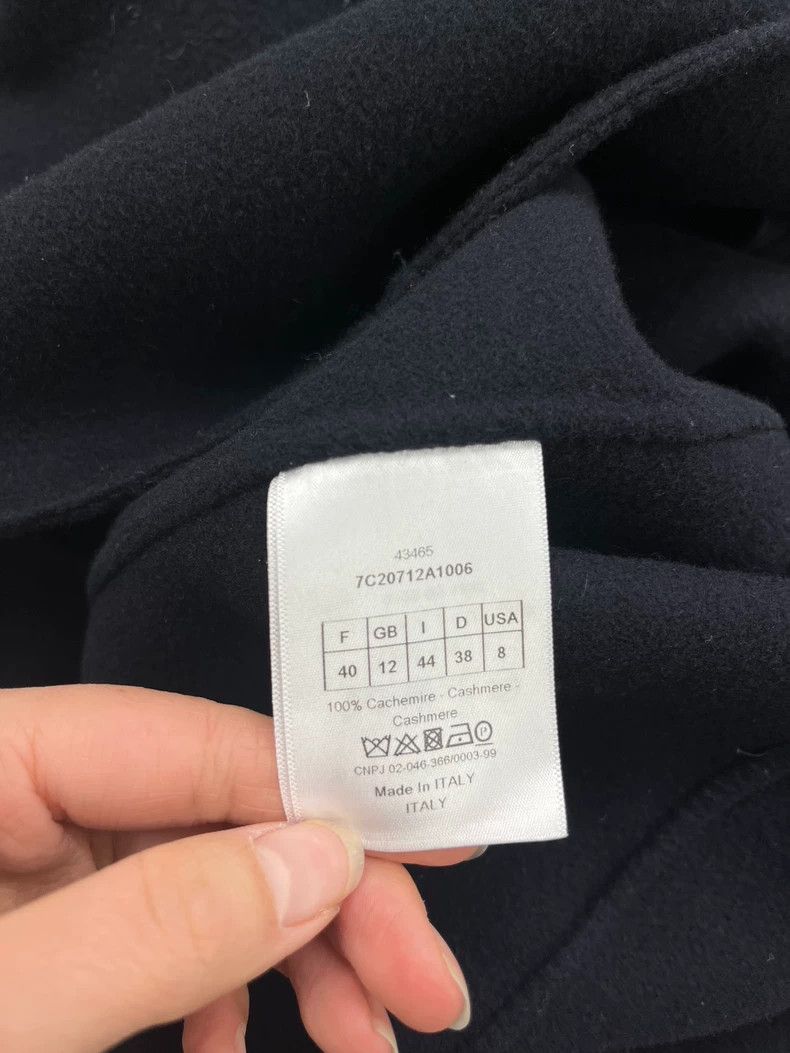 Dior Dior Black cashmere coat Size S / US 4 / IT 40 - 5 Thumbnail