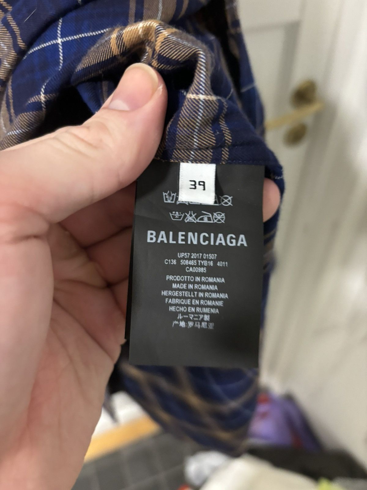 Balenciaga Balenciaga back logo flannel Size US L / EU 52-54 / 3 - 7 Thumbnail
