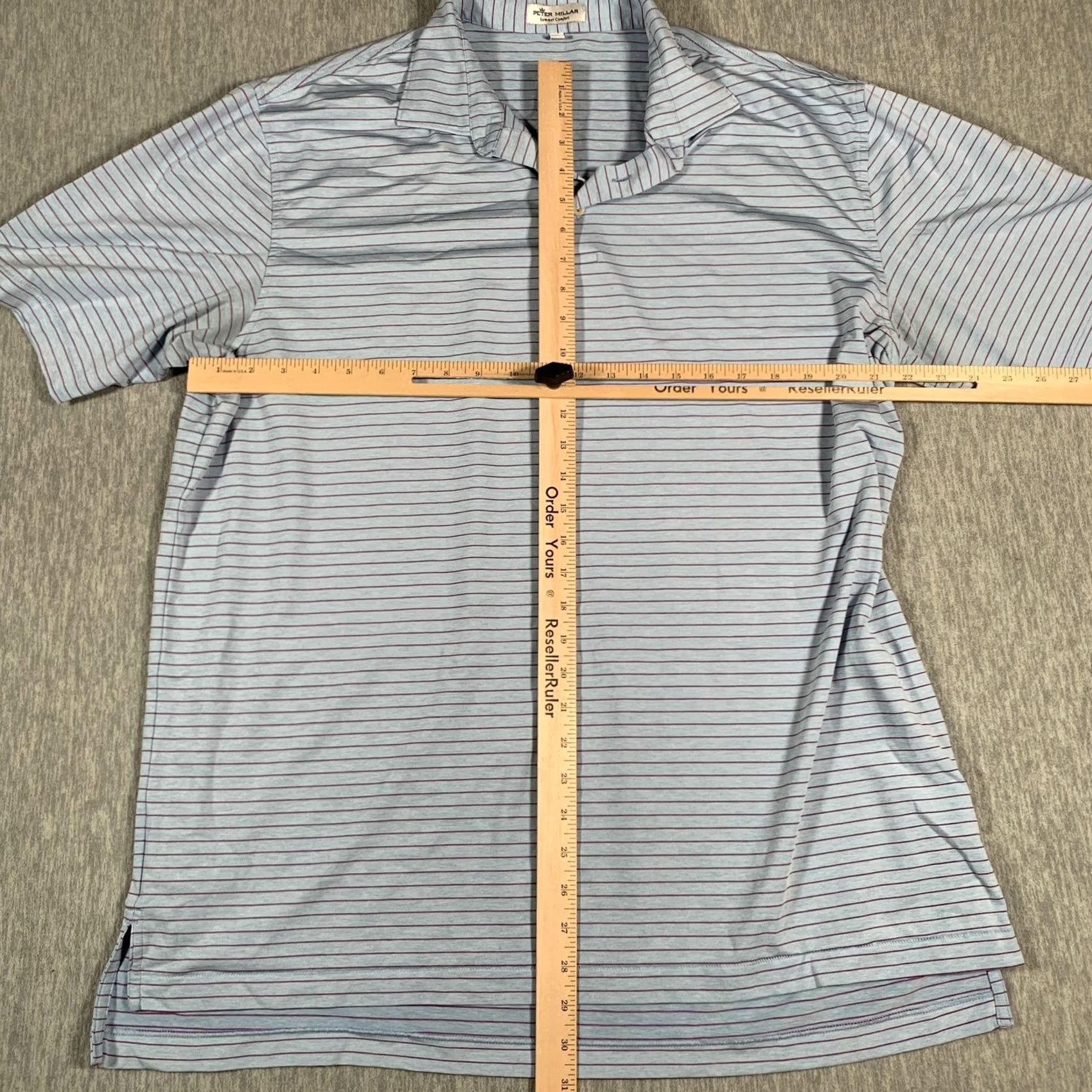 Peter Millar Peter Millar Polo Shirt Mens XL Blue Pink Stripe Summer Comfort Golf Top Size US XL / EU 56 / 4 - 7 Thumbnail