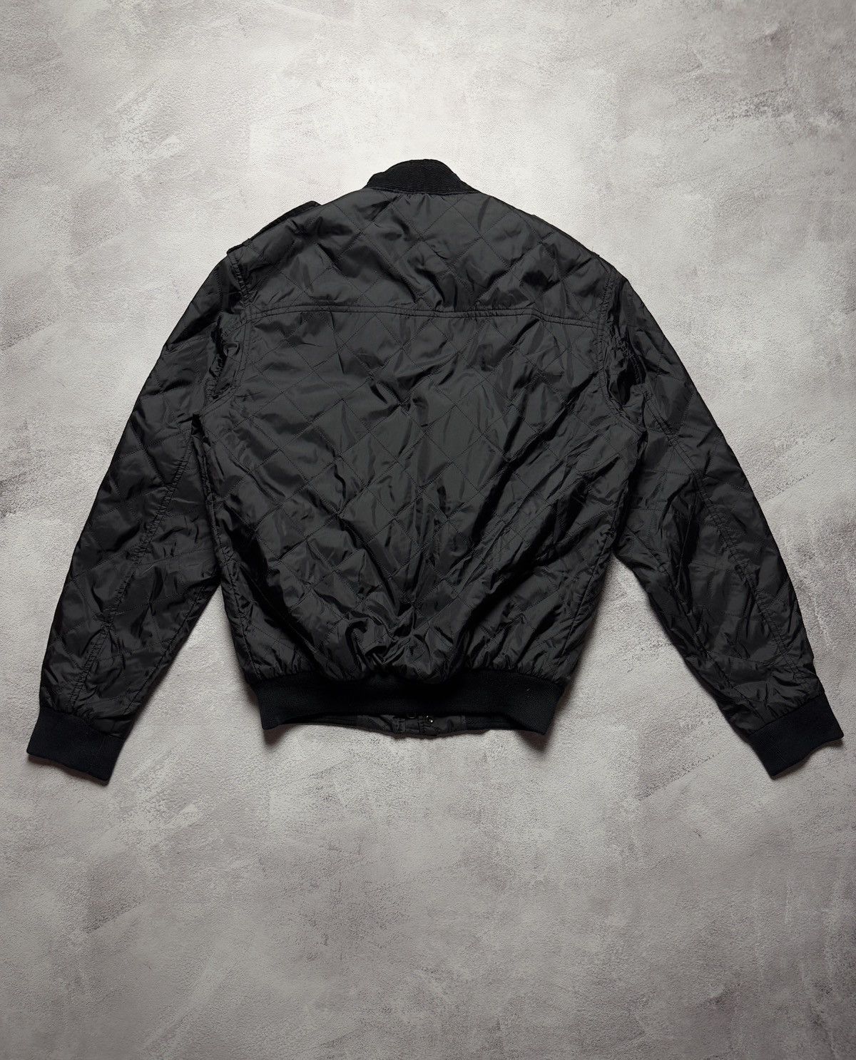 Barbour Vintage Steve McQueen-Inspired Black Quilted Bomber Jacket Size US L / EU 52-54 / 3 - 2 Thumbnail