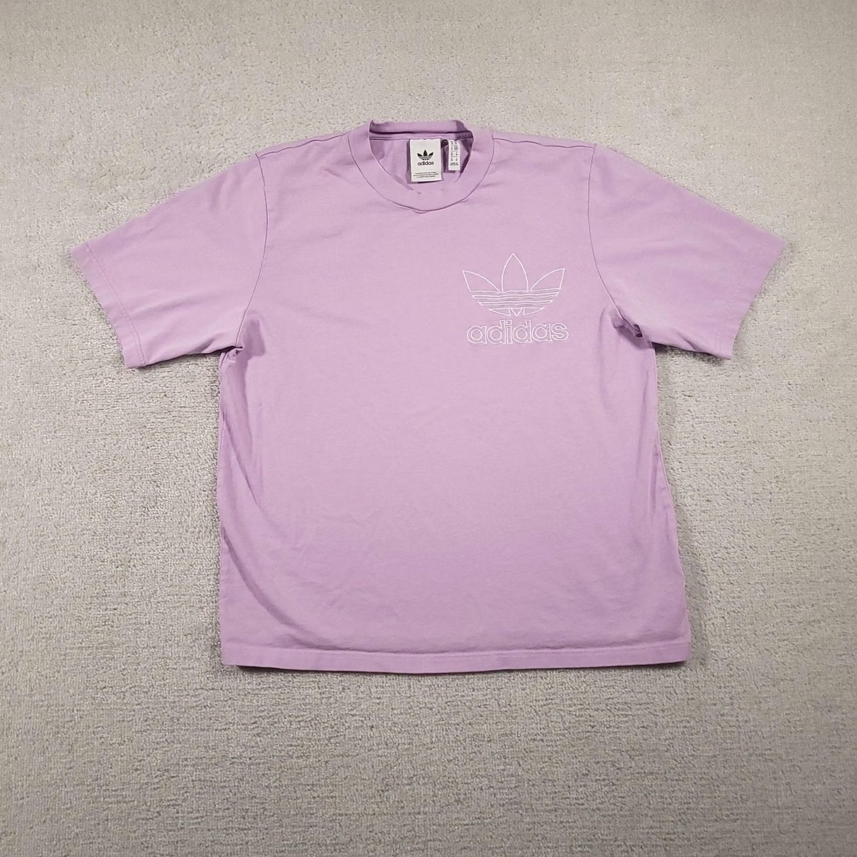 Adidas Adidas Originals Shirt Womens Medium Oversized Purple Trefoil Embroidered Logo Shirt Size M / US 6-8 / IT 42-44 - 2 Thumbnail