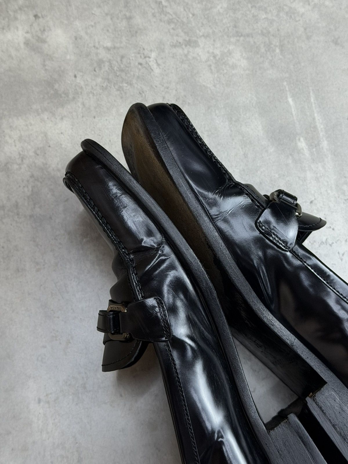 Prada Prada Black Leather Square Toe Loafers Women’s Size 37 Size US 7 / IT 37 - 18 Thumbnail