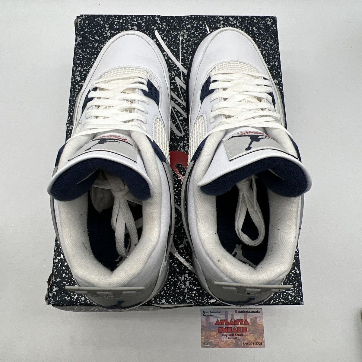 Jordan Brand Air Jordan 4 midnight navy Size US 12 / EU 45 - 7 Thumbnail