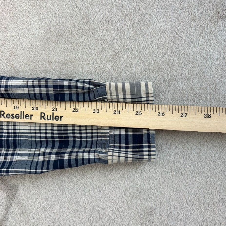 Vintage APC Rue Madame Paris Shirt Mens Medium Blue Plaid Long Sleeve Button-Up Collar Pockets Back Designer Preppy Size US M / EU 48-50 / 2 - 5 Thumbnail