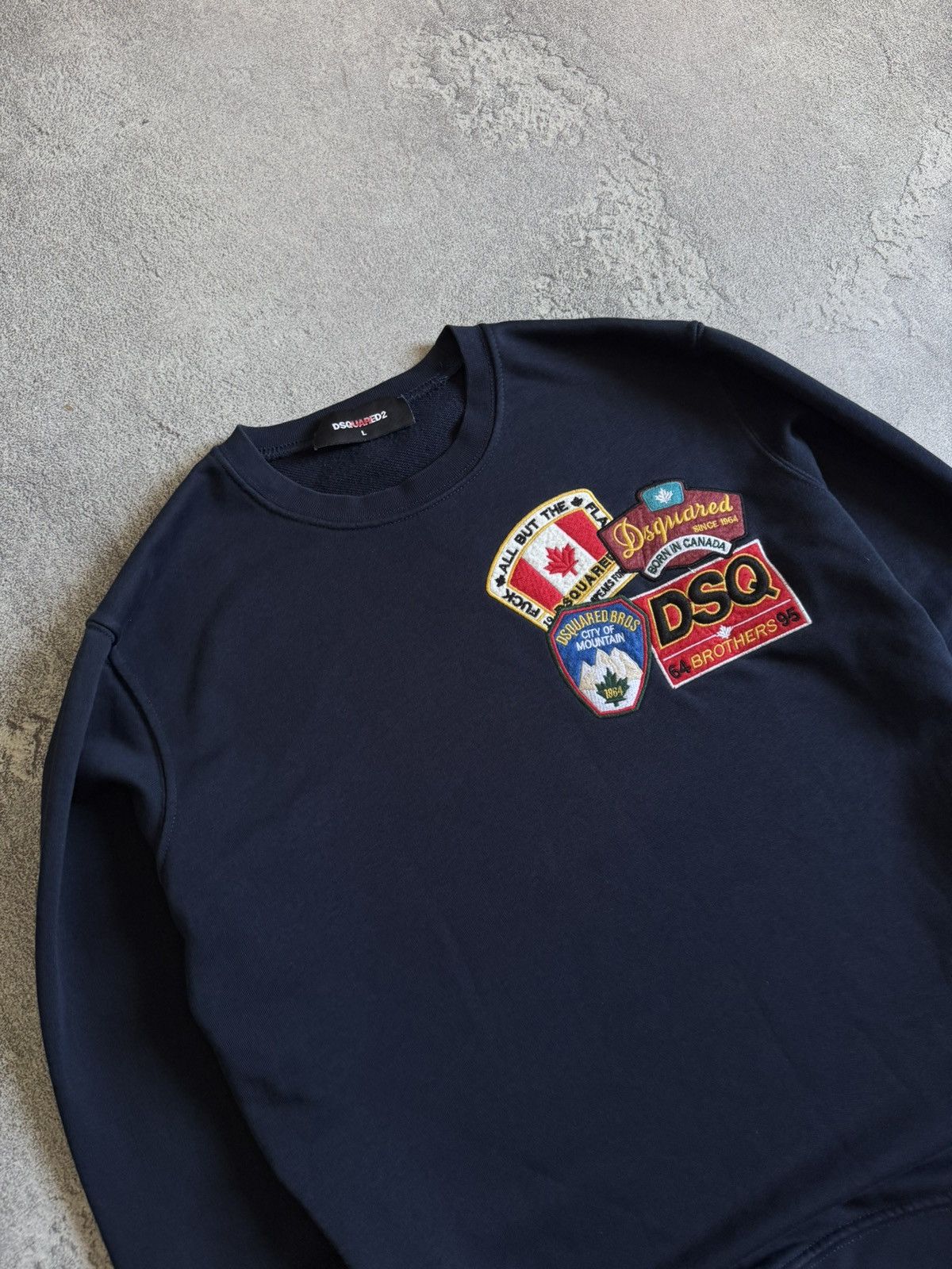 Dsquared2 Dsquared2 L/size big logo sweatshirts jumper pullover Y2K Size US L / EU 52-54 / 3 - 2 Thumbnail