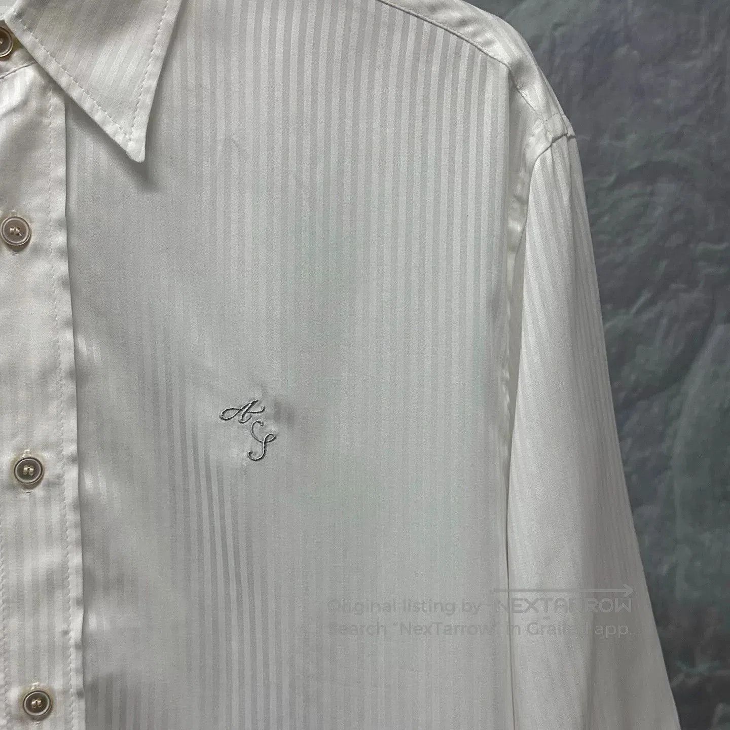 Acne Studios acne studios embroidered logo striped shirt. Size US L / EU 52-54 / 3 - 3 Thumbnail