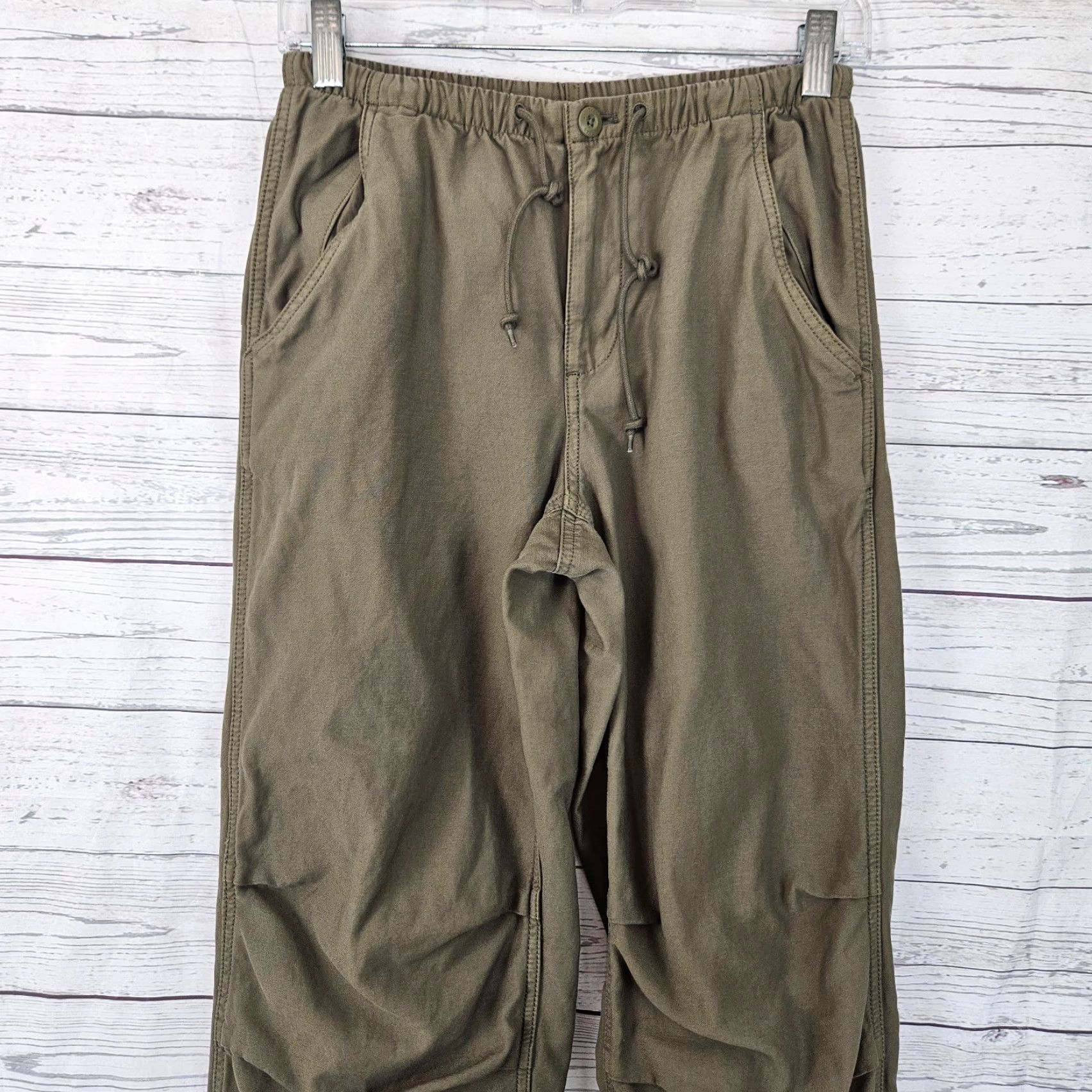 TNA TNA Womens Cache Cargo Pants XS Green Cotton Mid Rise Pants Womens XS Green Cargo TNA Cache Modern Casual Size 26" / US 2 / IT 38 - 2 Thumbnail