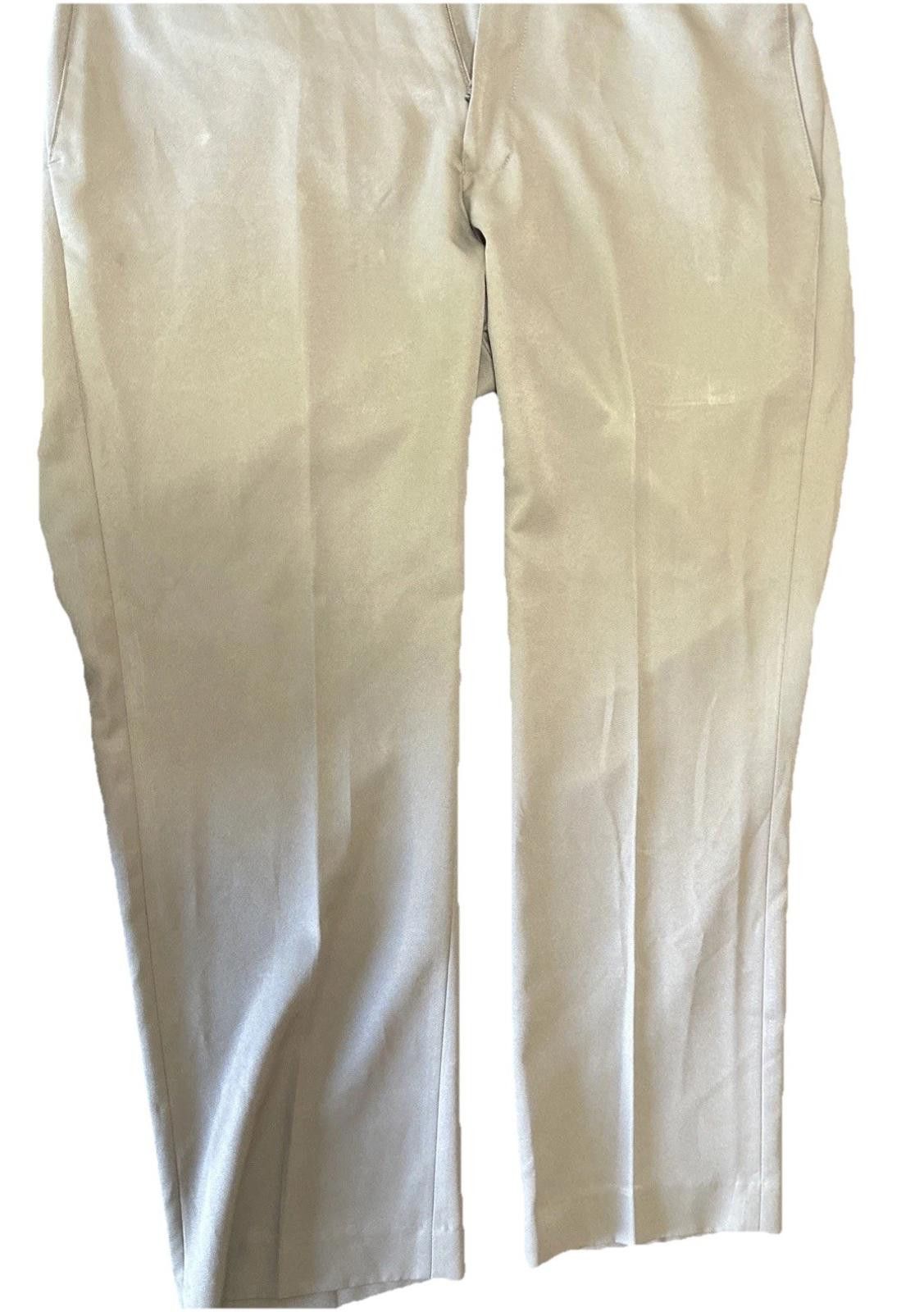 Designer Louis Raphael Tailored Pleated Polyester Beige Men's 40x30 Size US 40 / EU 56 - 1 Thumbnail