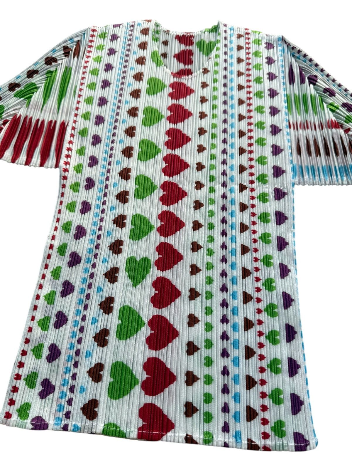 Pleats Please Issey Miyake RARE Pleats Please Issey Miyake heart print top Size ONE SIZE - 3 Thumbnail