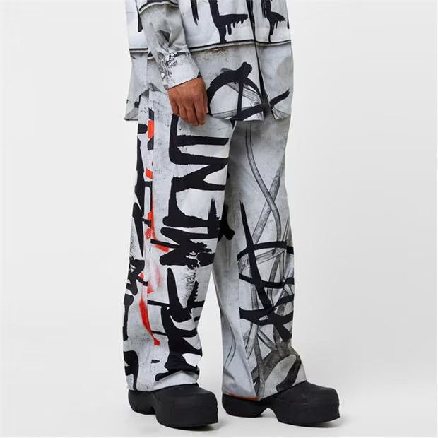 Vetements o1g2r1mq0824 Vete Graffiti Pant in Multicolor Size US 30 / EU 46 - 3 Thumbnail