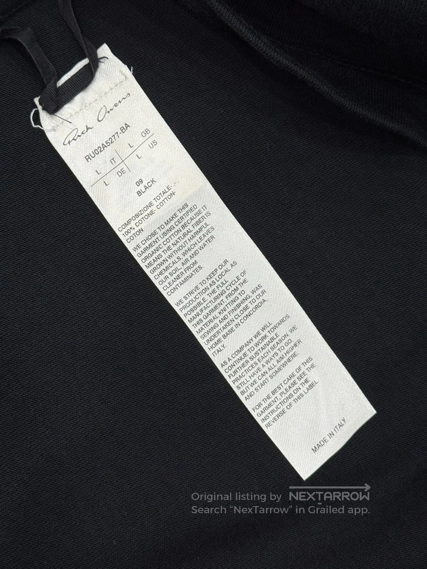 Rick Owens Rick Owens Main Line Crewneck Sweatshirt L. Size US L / EU 52-54 / 3 - 8 Thumbnail