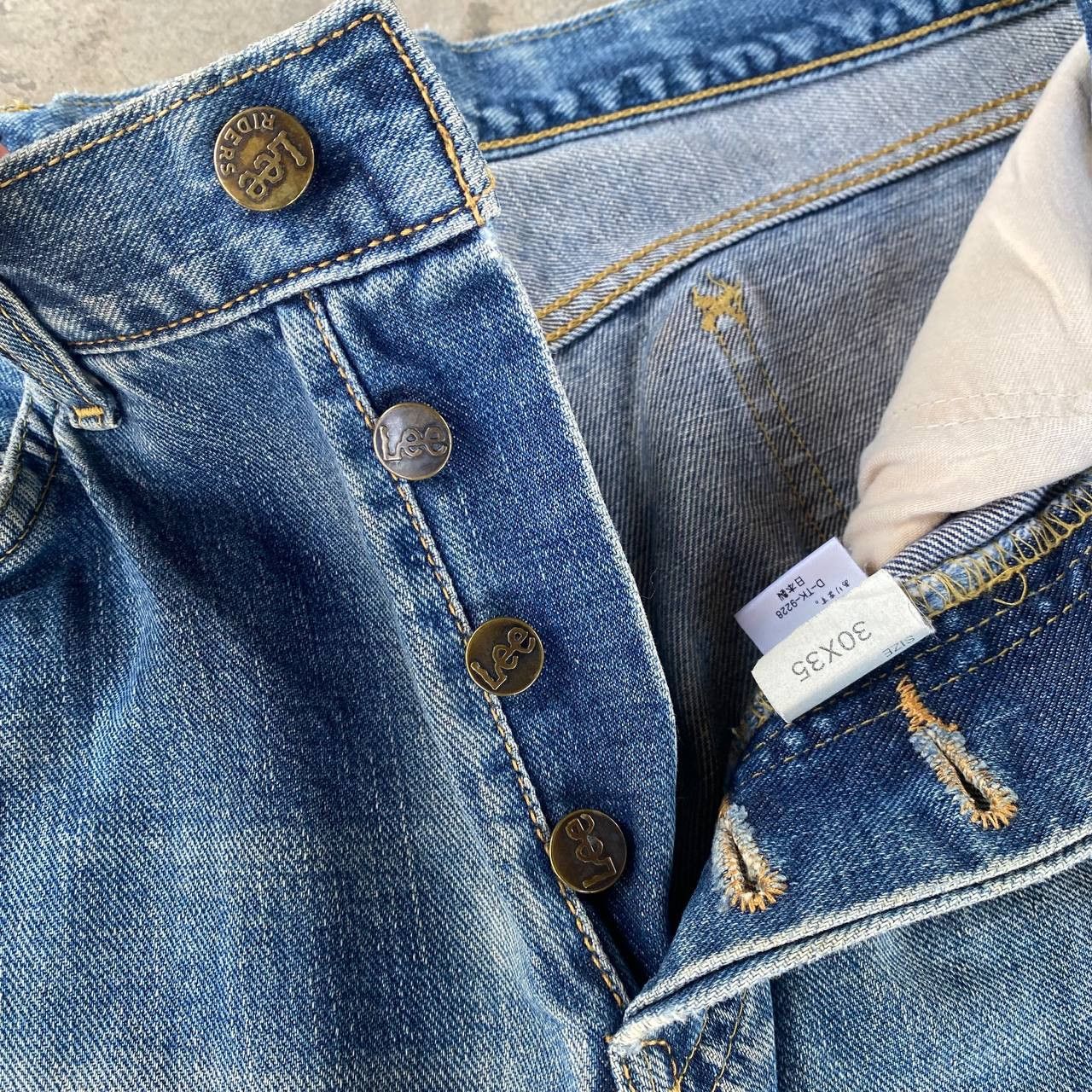 Lee Vintage 90s LEE RIDERS SELVEDGED Loose Denim Grunge Bluewash Size US 28 / EU 44 - 9 Thumbnail