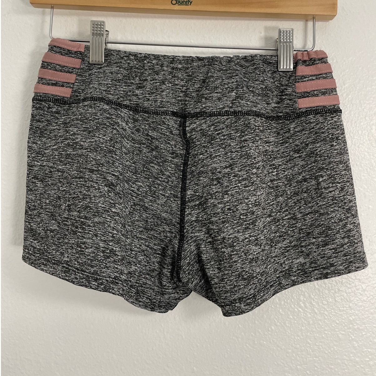 Other Always Women's Mid Rise Compression Shorts Gray Pink Large Size 32" / US 10 / IT 46 - 2 Thumbnail