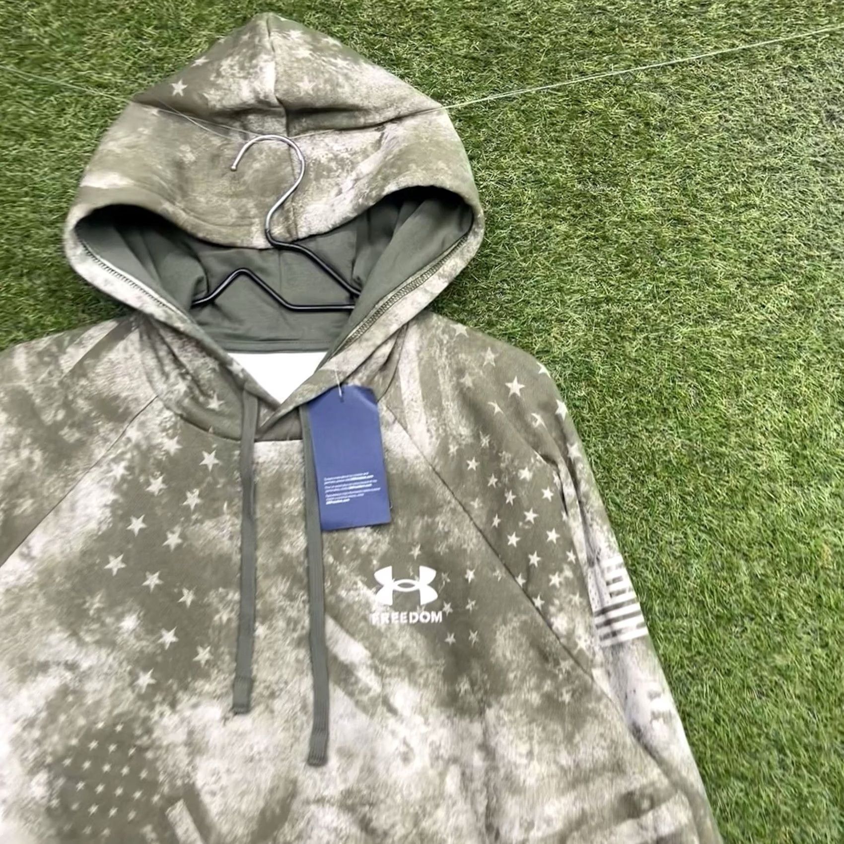 Under Armour Under Armour Hoodie Mens Large UA Freedom Amp Sweatshirt Military Green 1379211 Size US L / EU 52-54 / 3 - 2 Thumbnail