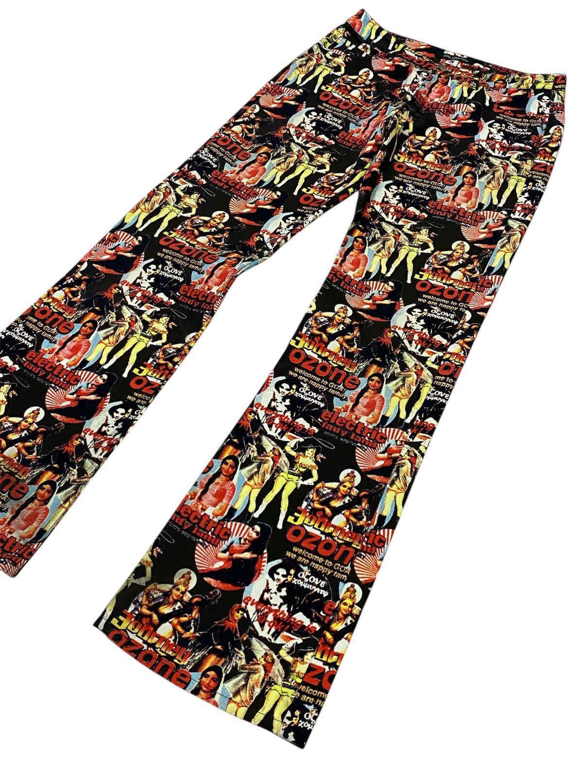 Vintage 💃90s Ozone Communituly Tokyo Cowgirls Printed Bootcut Jeans Size US 28 / EU 44 - 23 Thumbnail