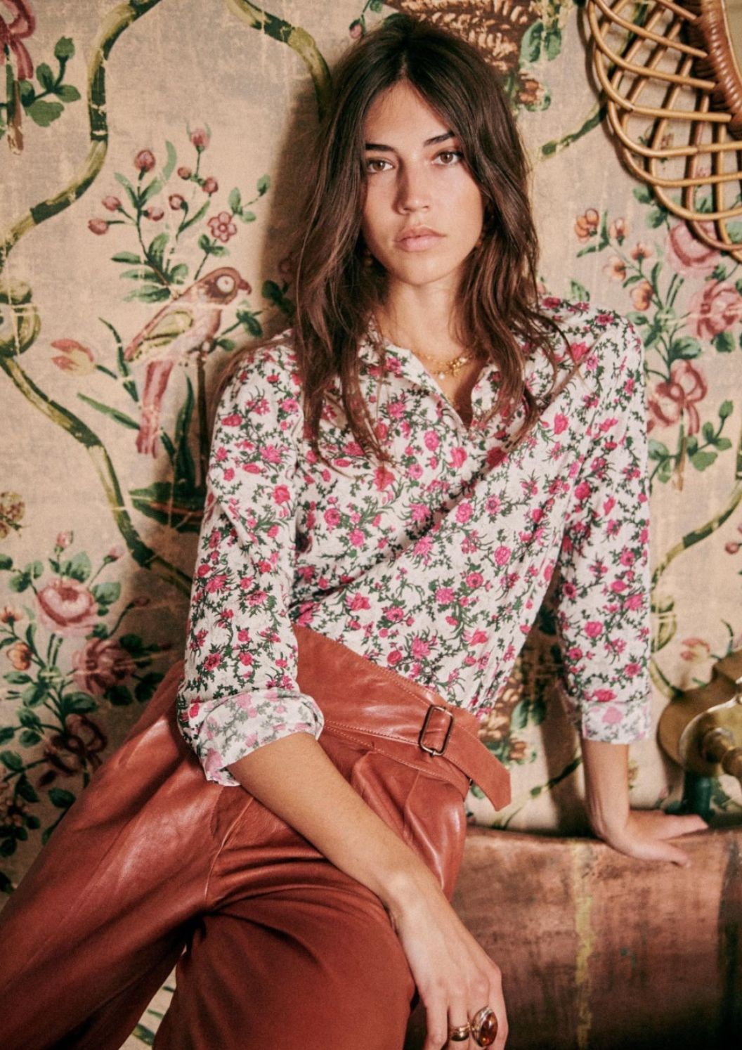Sezane Sezane Pierro Cotton Shirt Blouse Liberty Rose Print EU 38 Size S / US 4 / IT 40 - 1 Thumbnail