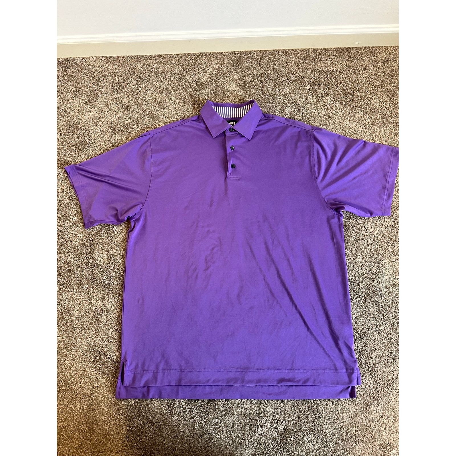 Footjoy FootJoy FJ ProDry Golf Polo Shirt Purple Casual Performance Size US L / EU 52-54 / 3 - 2 Thumbnail