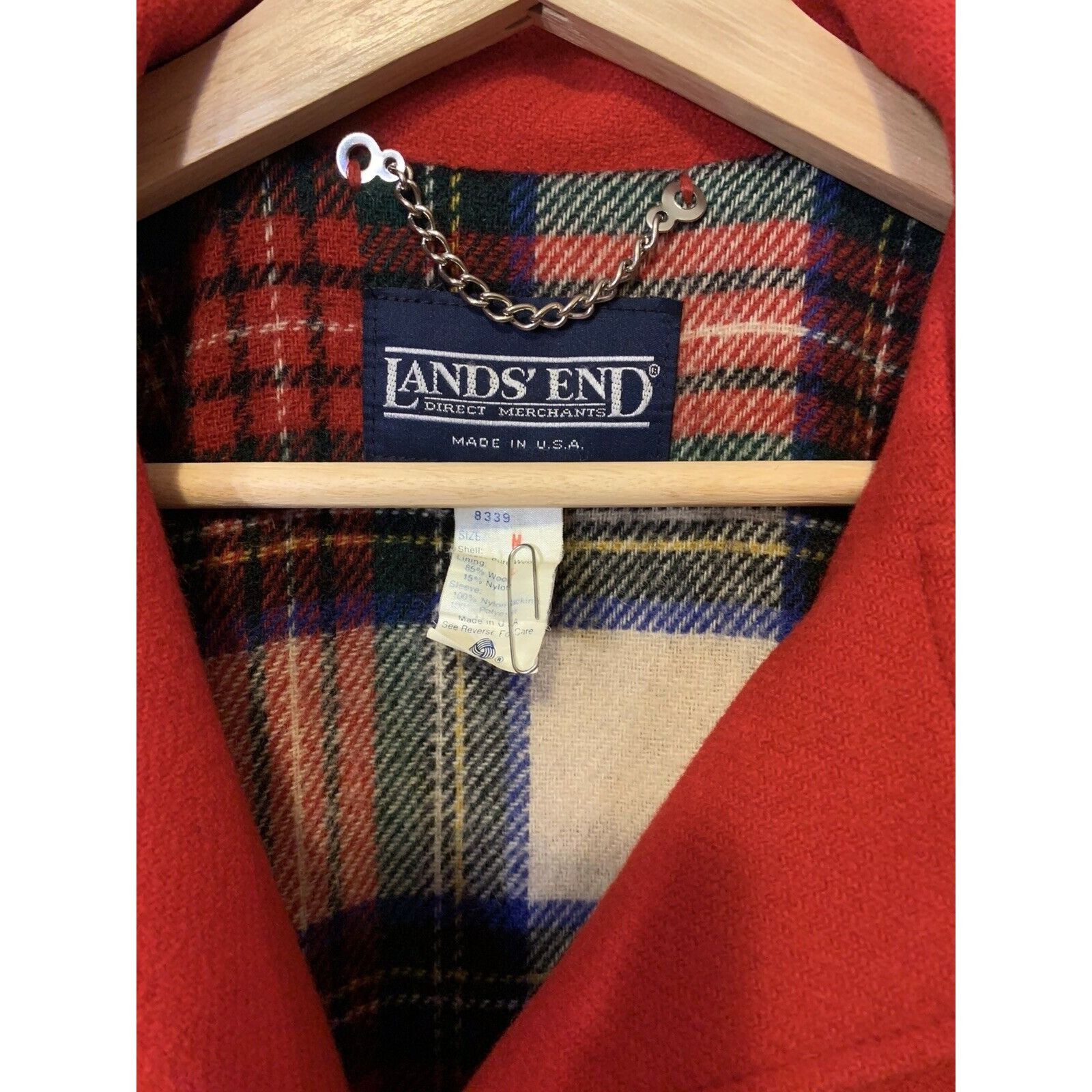 Lands' End Lands End Hooded Wool Parka Toggle Coat Jacket Navy Red Wome Size M / US 6-8 / IT 42-44 - 2 Thumbnail