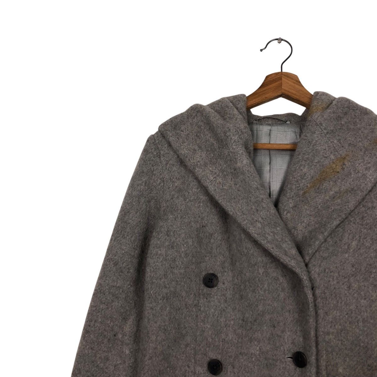 Issey Miyake 📌Vintage Wool Long Jacket 5351 Pour Les Femmes Size US M / EU 48-50 / 2 - 9 Thumbnail