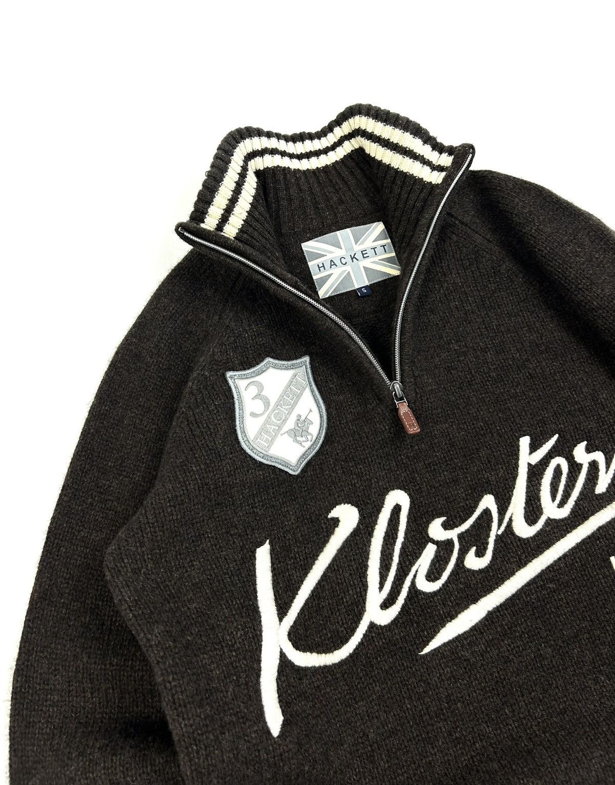 Hackett Vintage Hackett London Snow Polo Knitted Wool Zip Sweater Size US S / EU 44-46 / 1 - 3 Thumbnail
